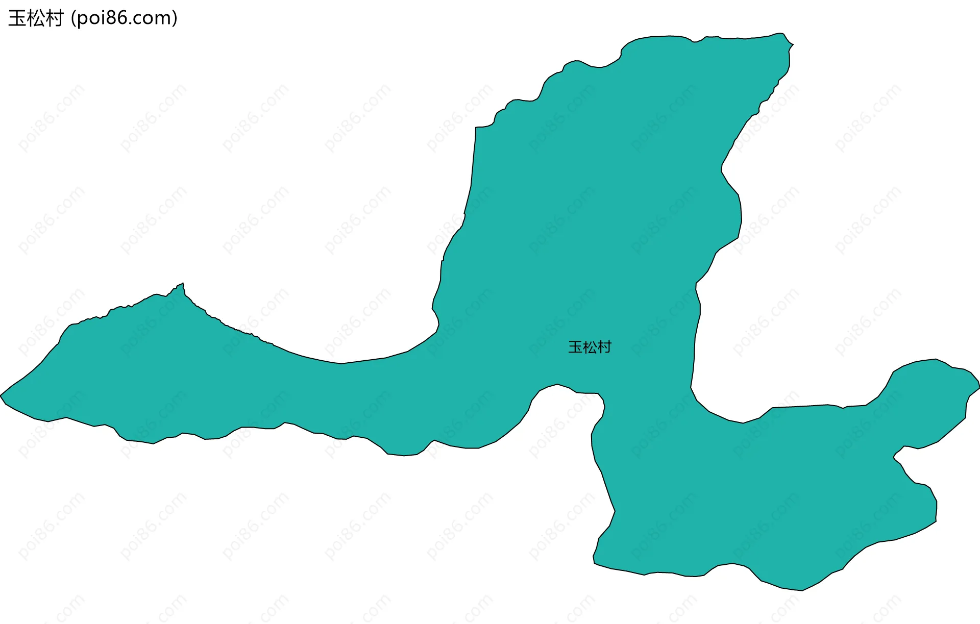 玉松村边界地图