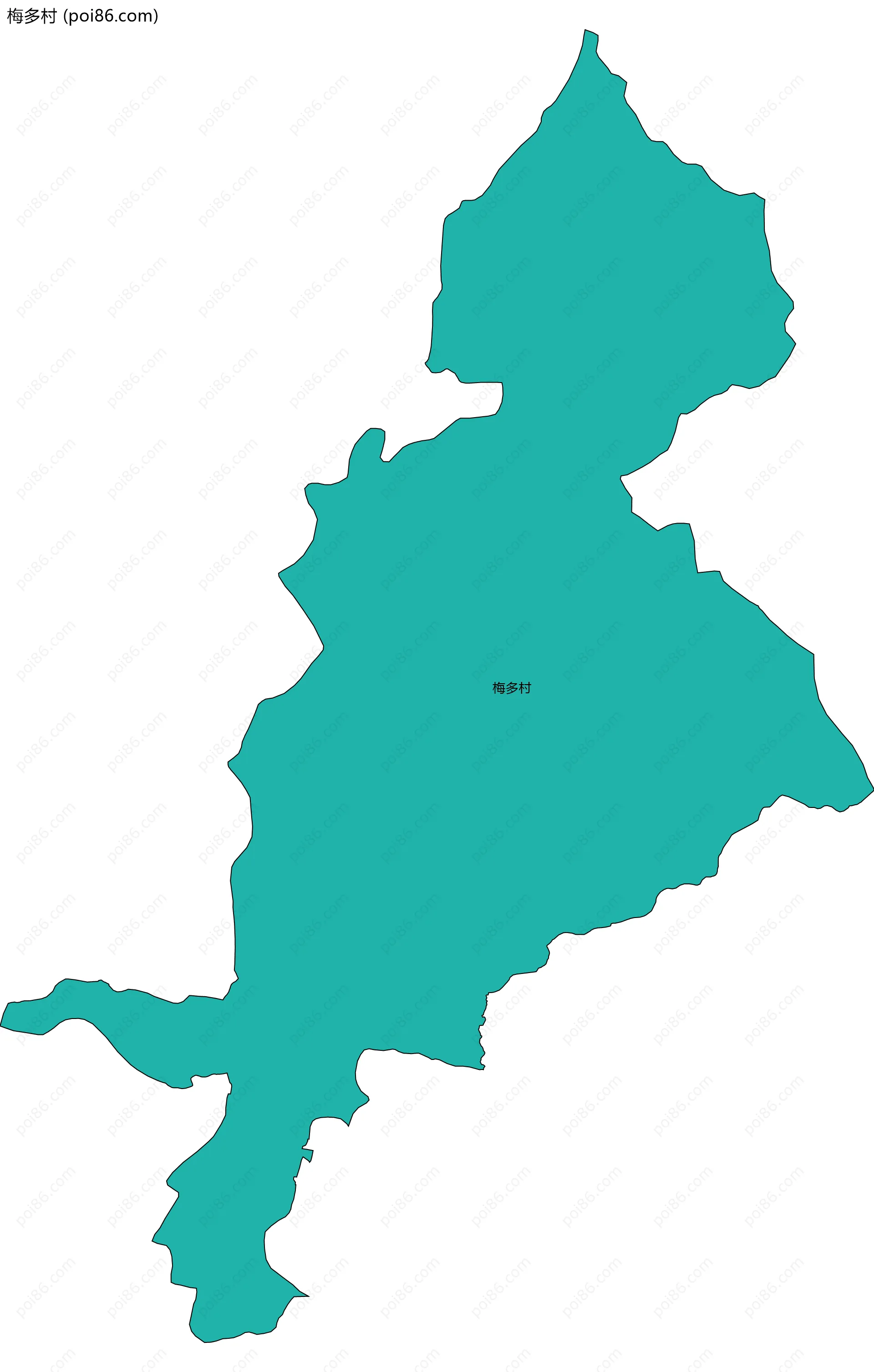 梅多村边界地图