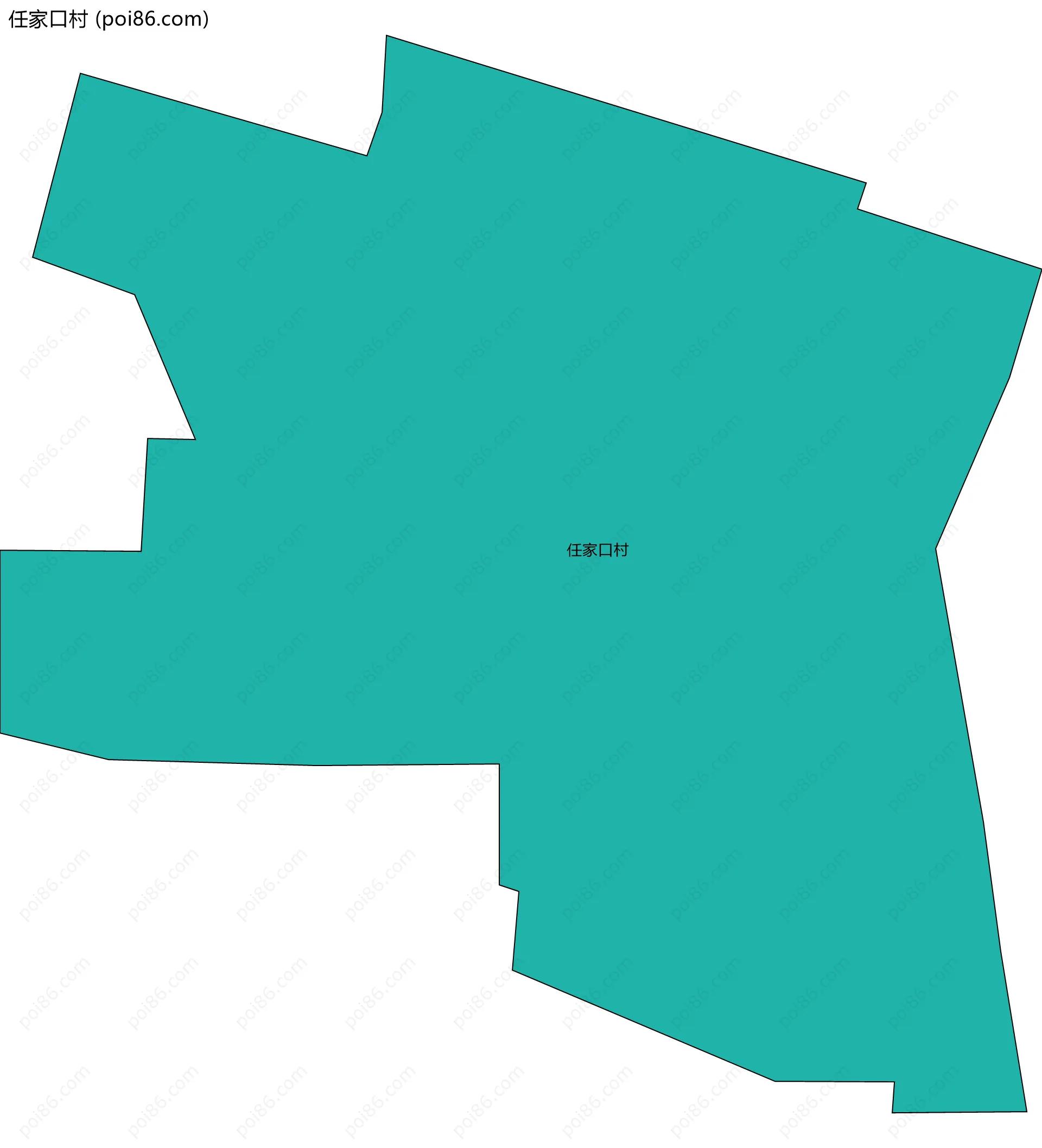 任家口村边界地图