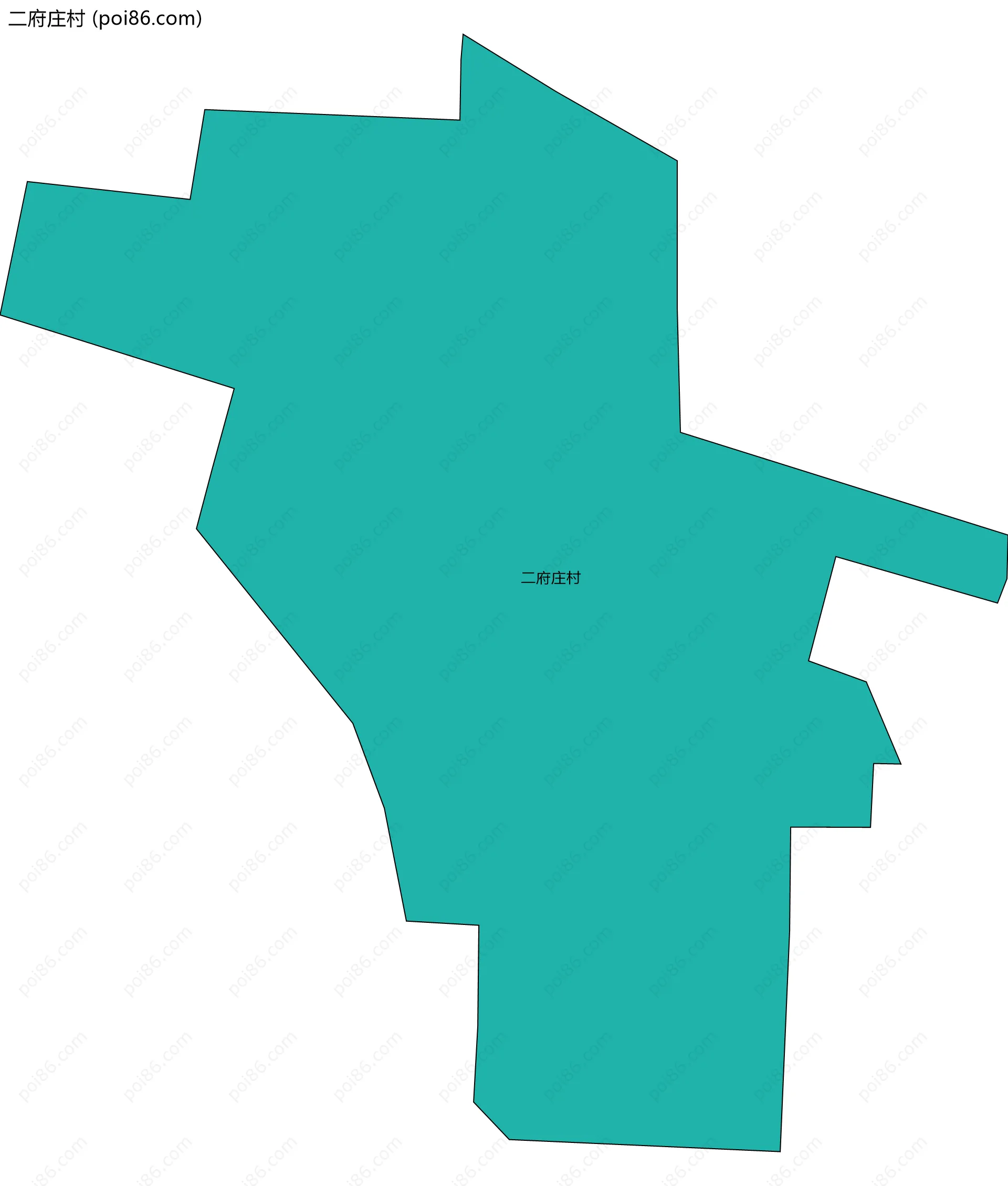 二府庄村边界地图