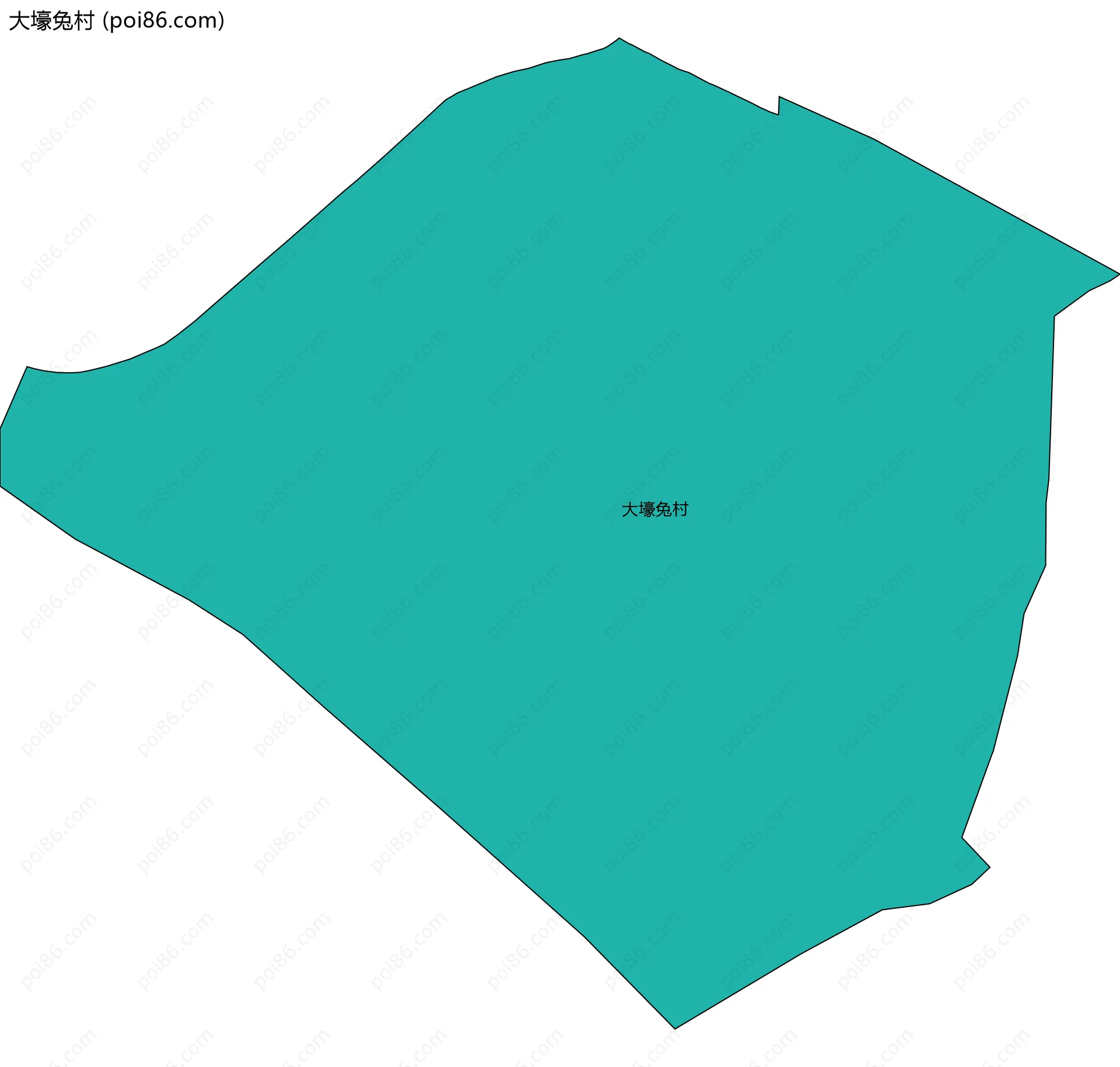 大壕兔村边界地图