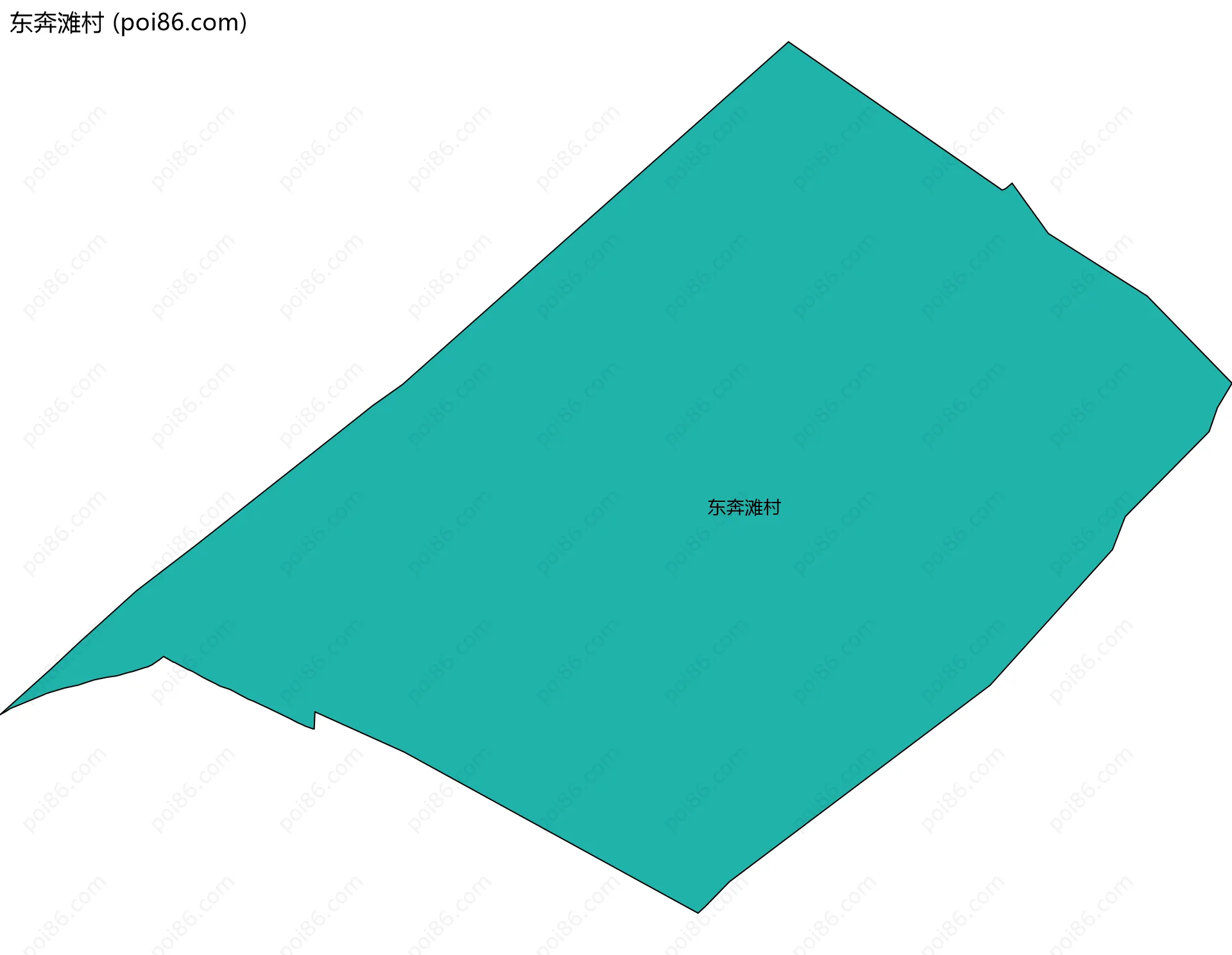 东奔滩村边界地图