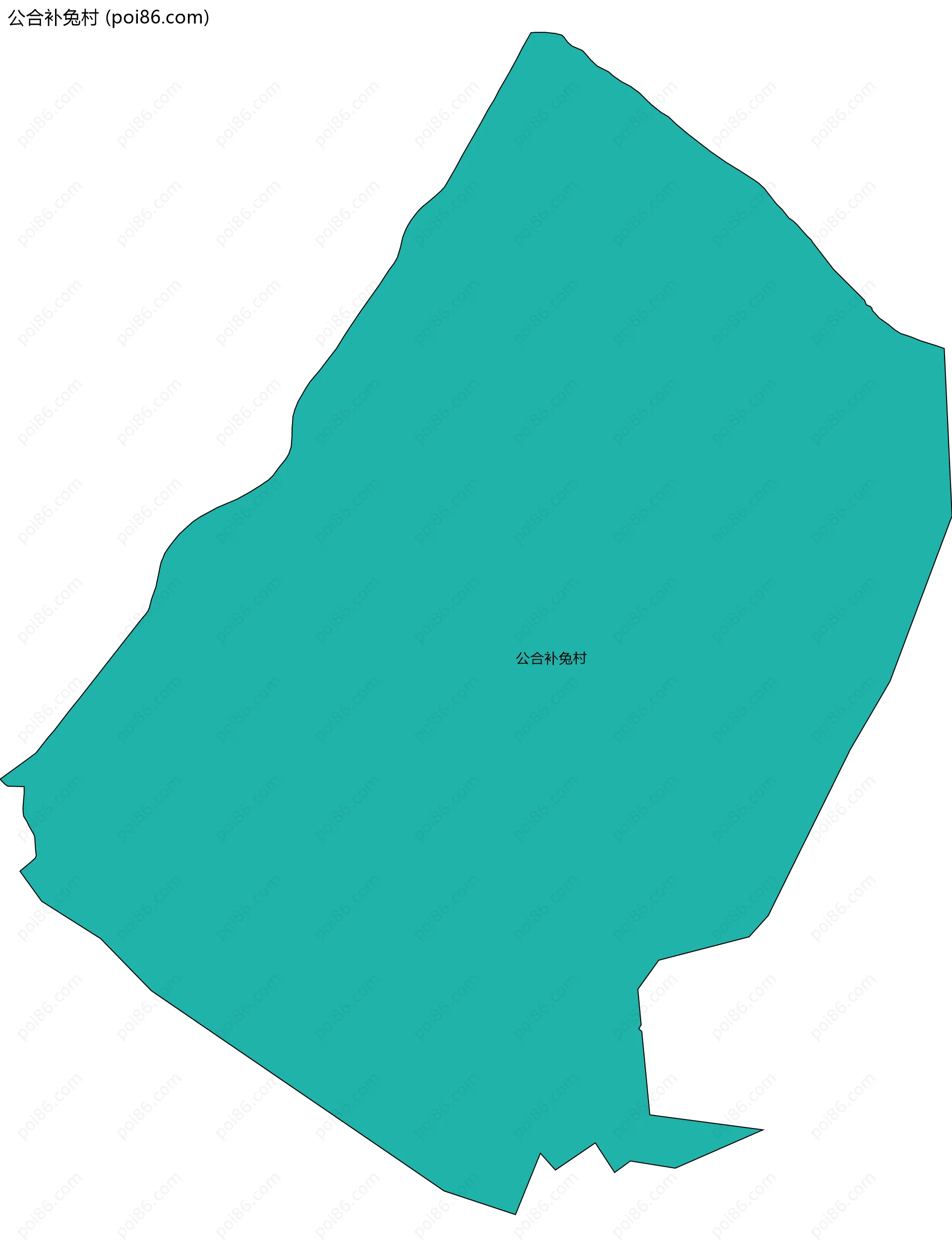 公合补兔村边界地图