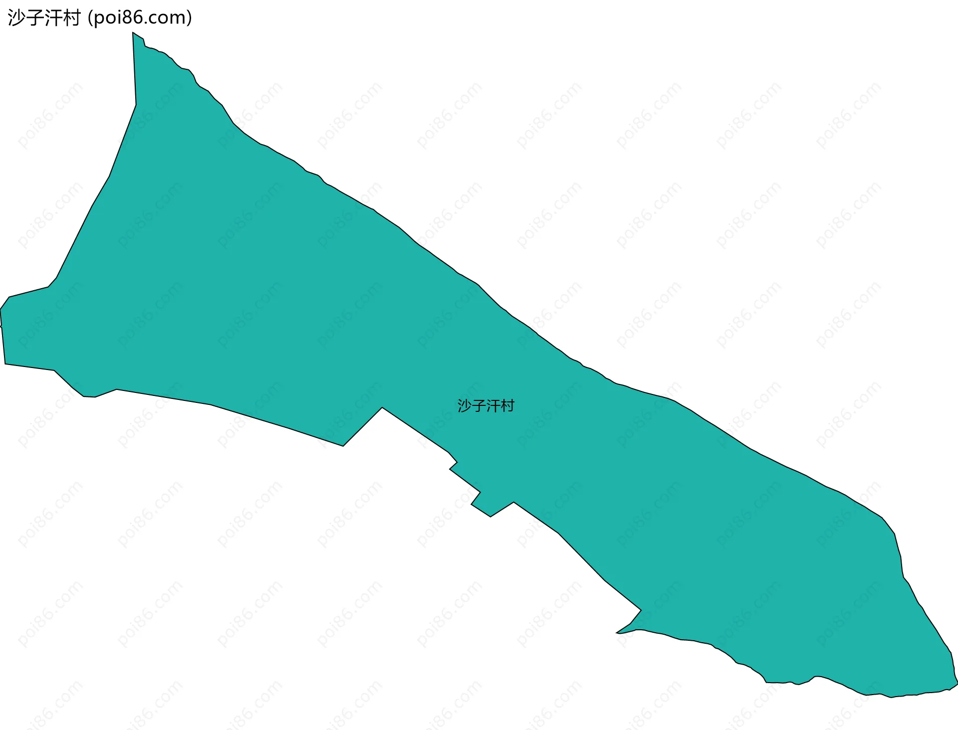 沙子汗村边界地图