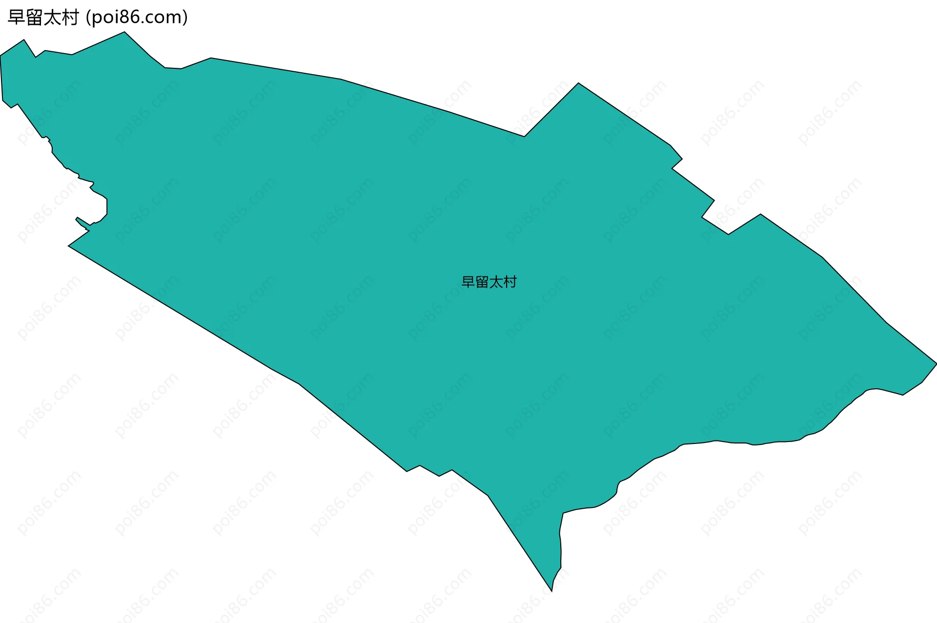 早留太村边界地图