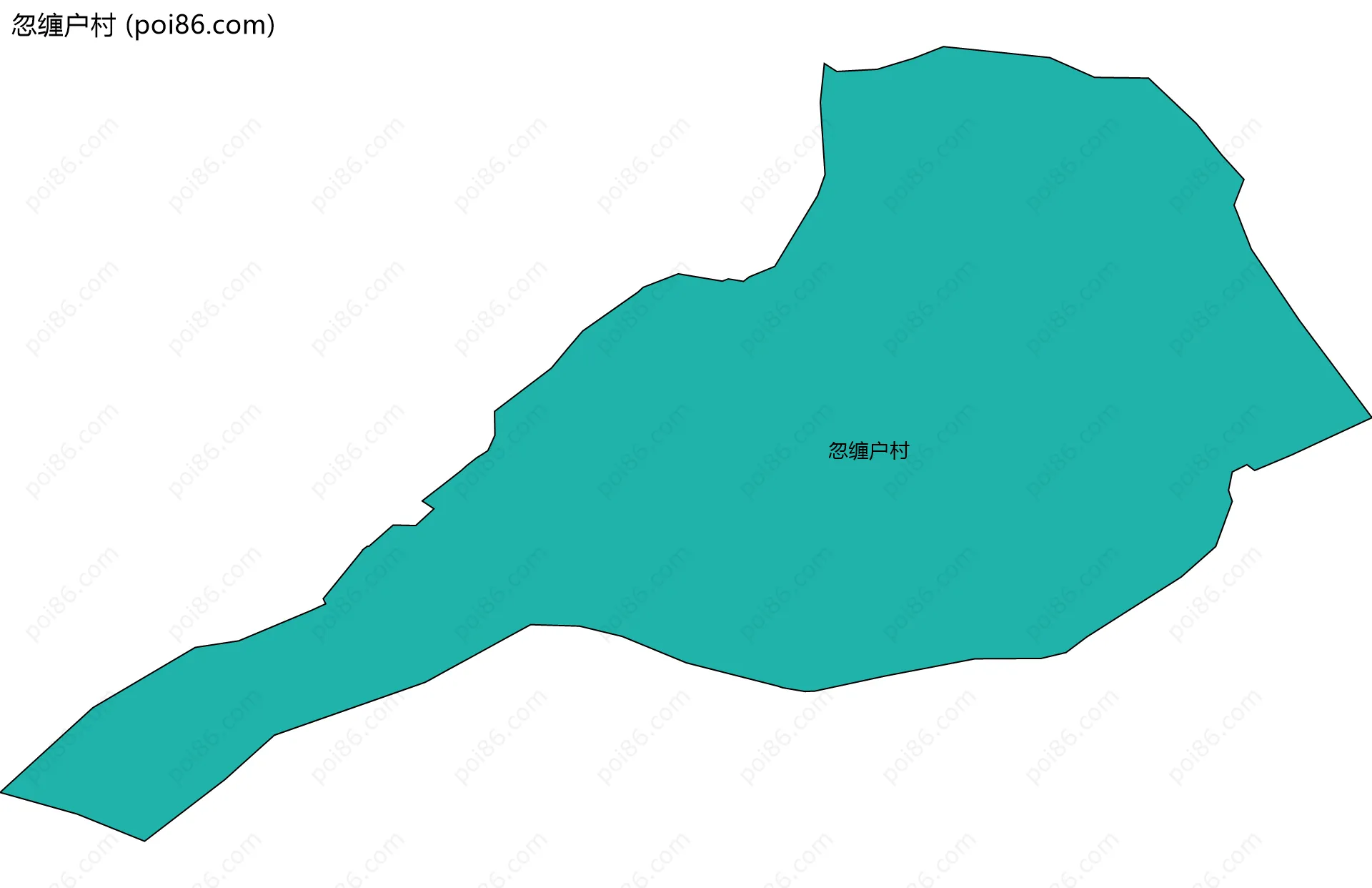 忽缠户村边界地图