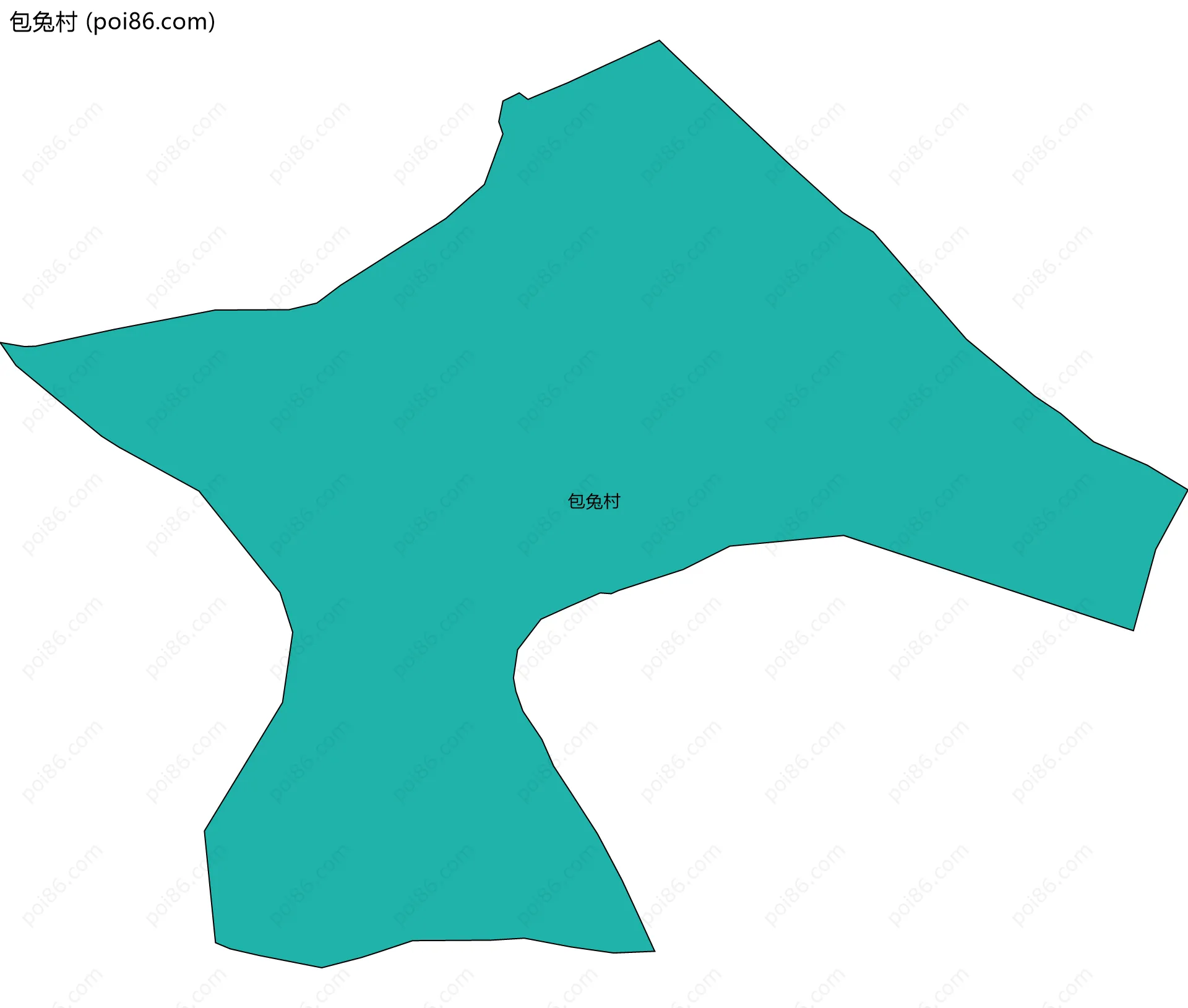 包兔村边界地图