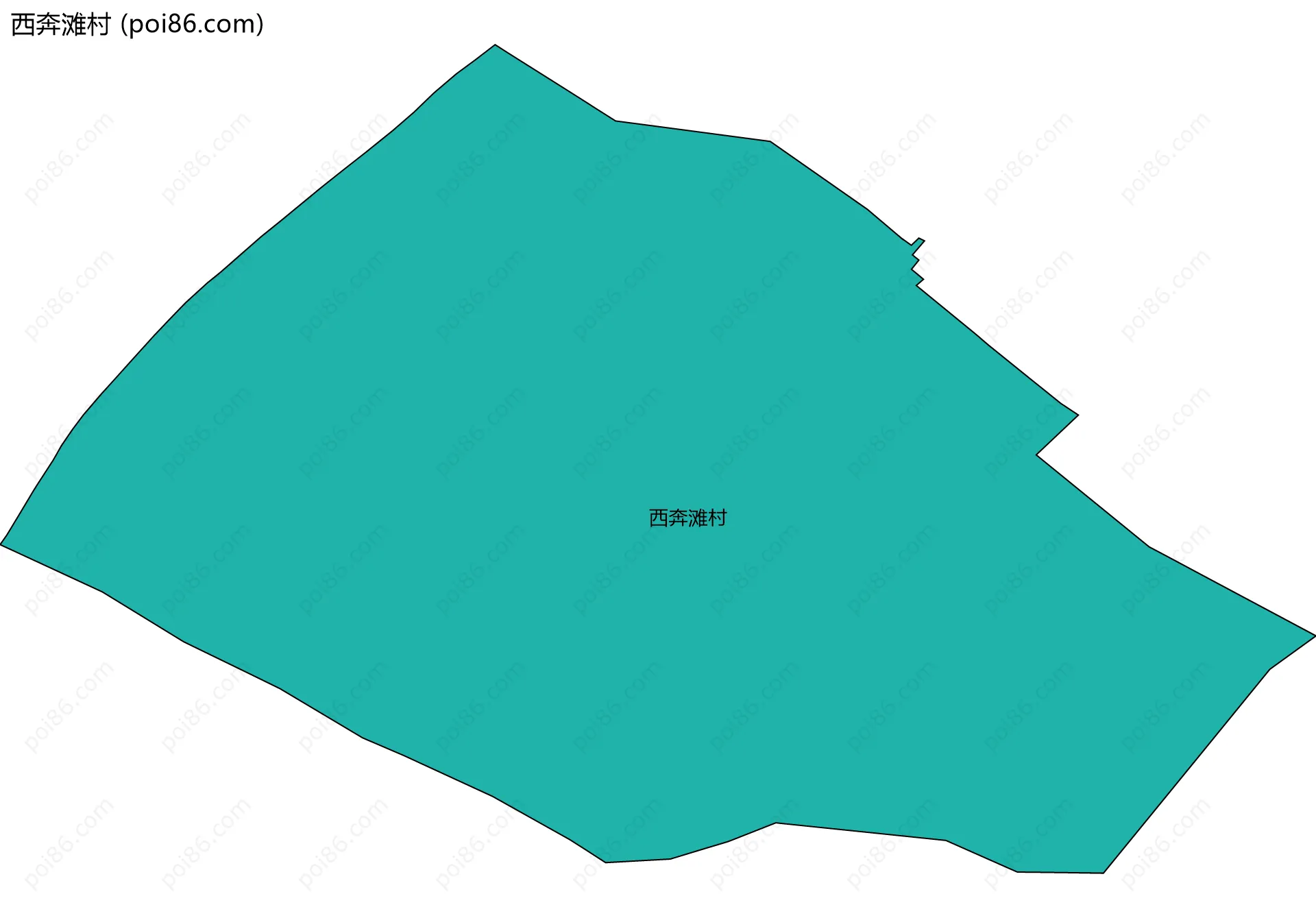 西奔滩村边界地图