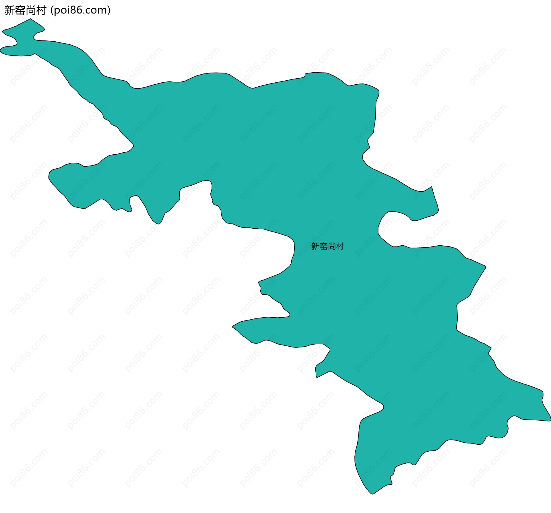 新窑尚村边界地图