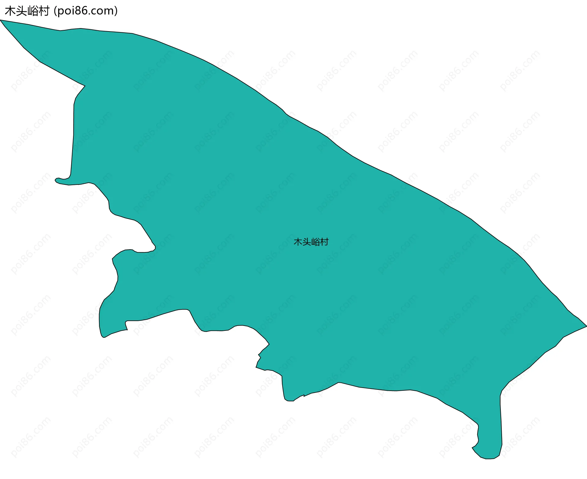 木头峪村边界地图