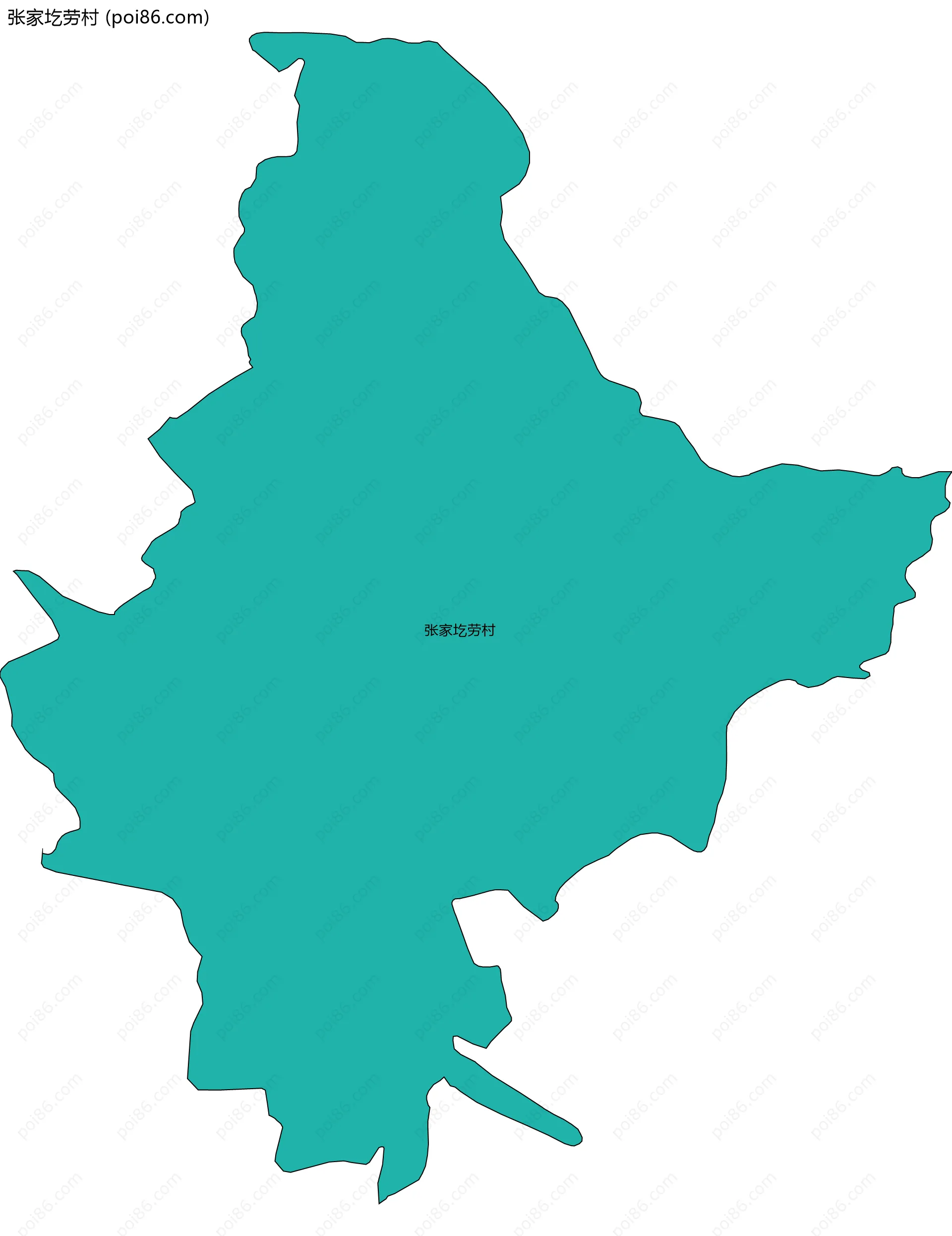 张家圪劳村边界地图