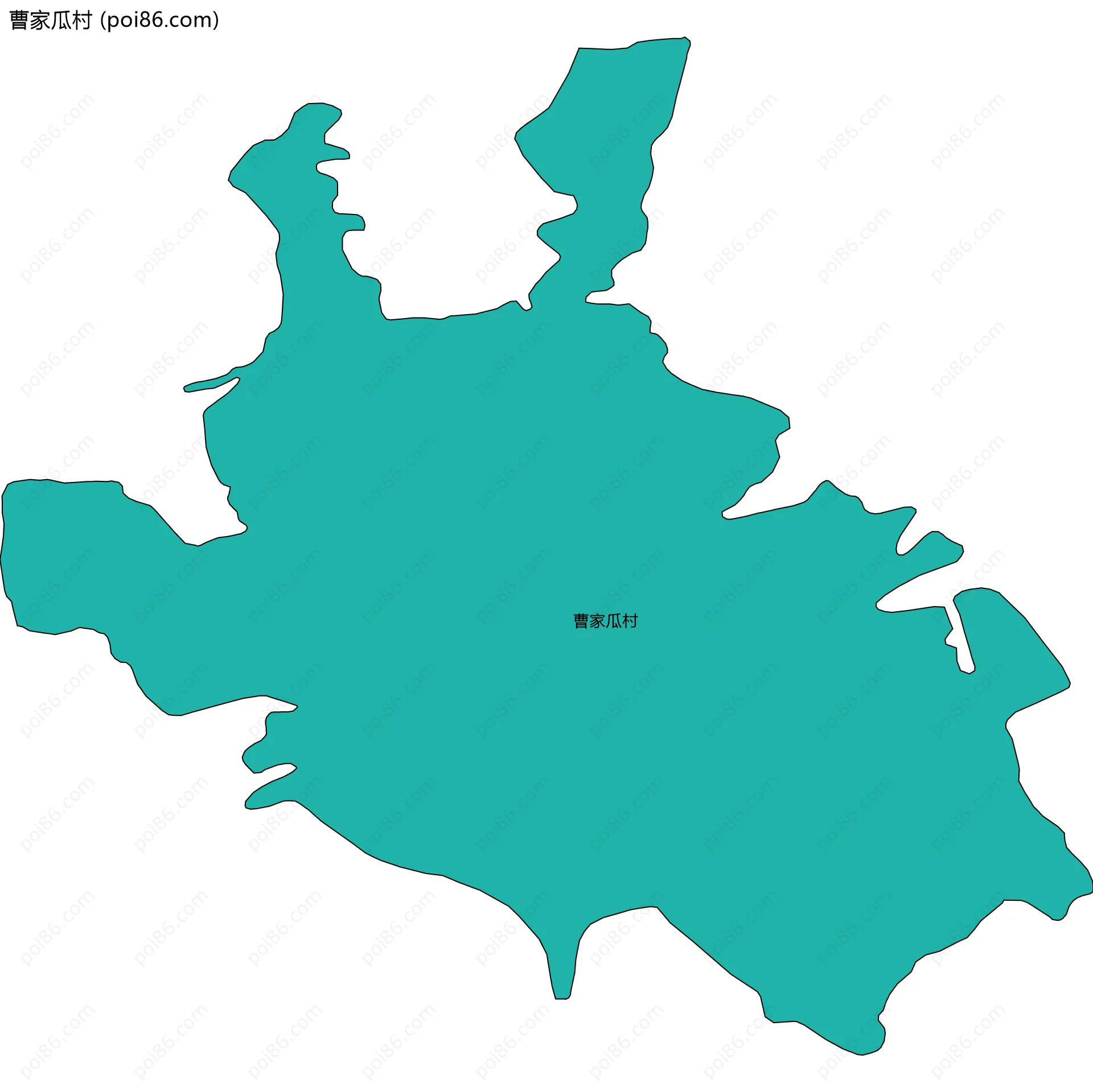 曹家瓜村边界地图