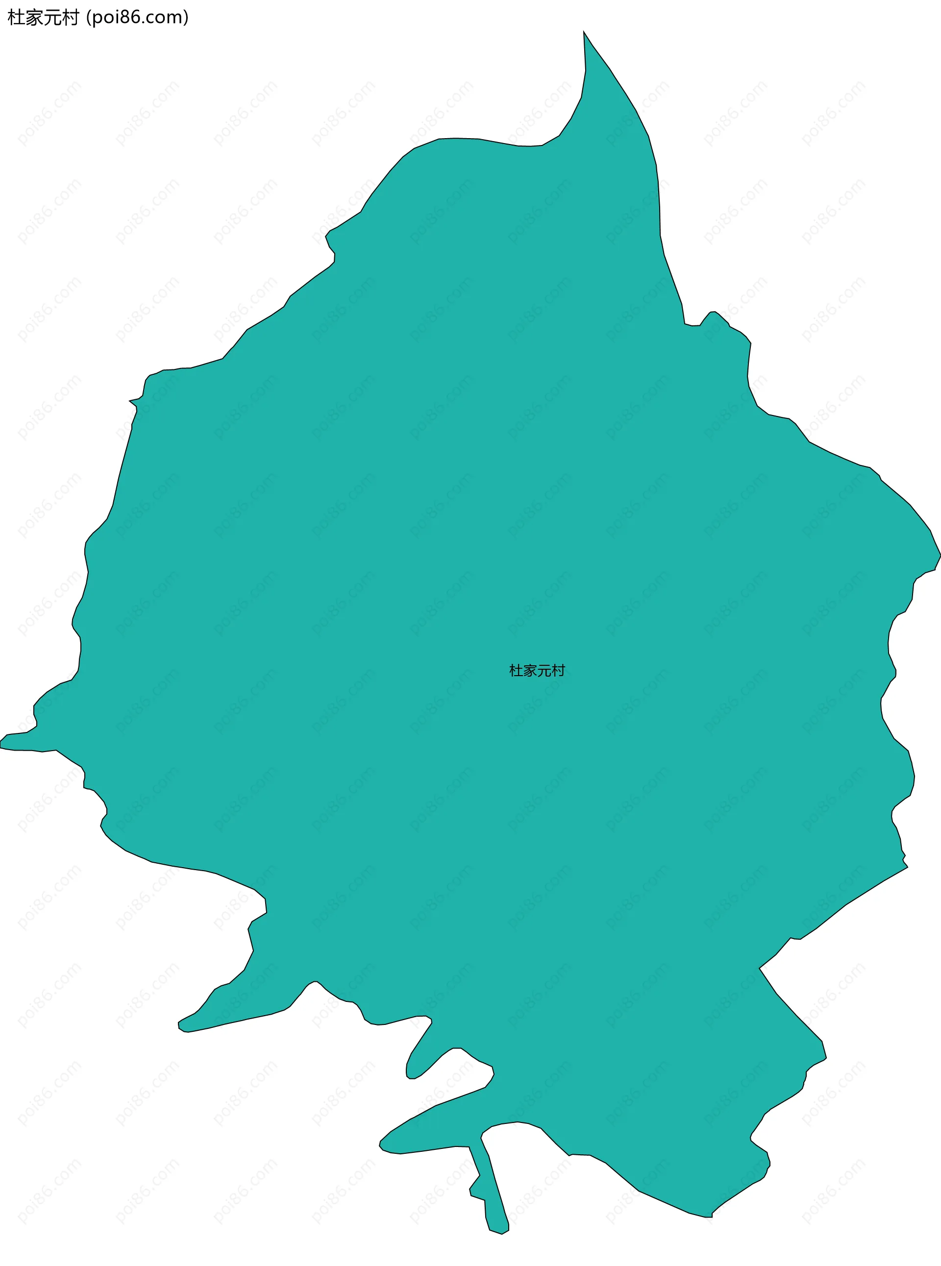 杜家元村边界地图