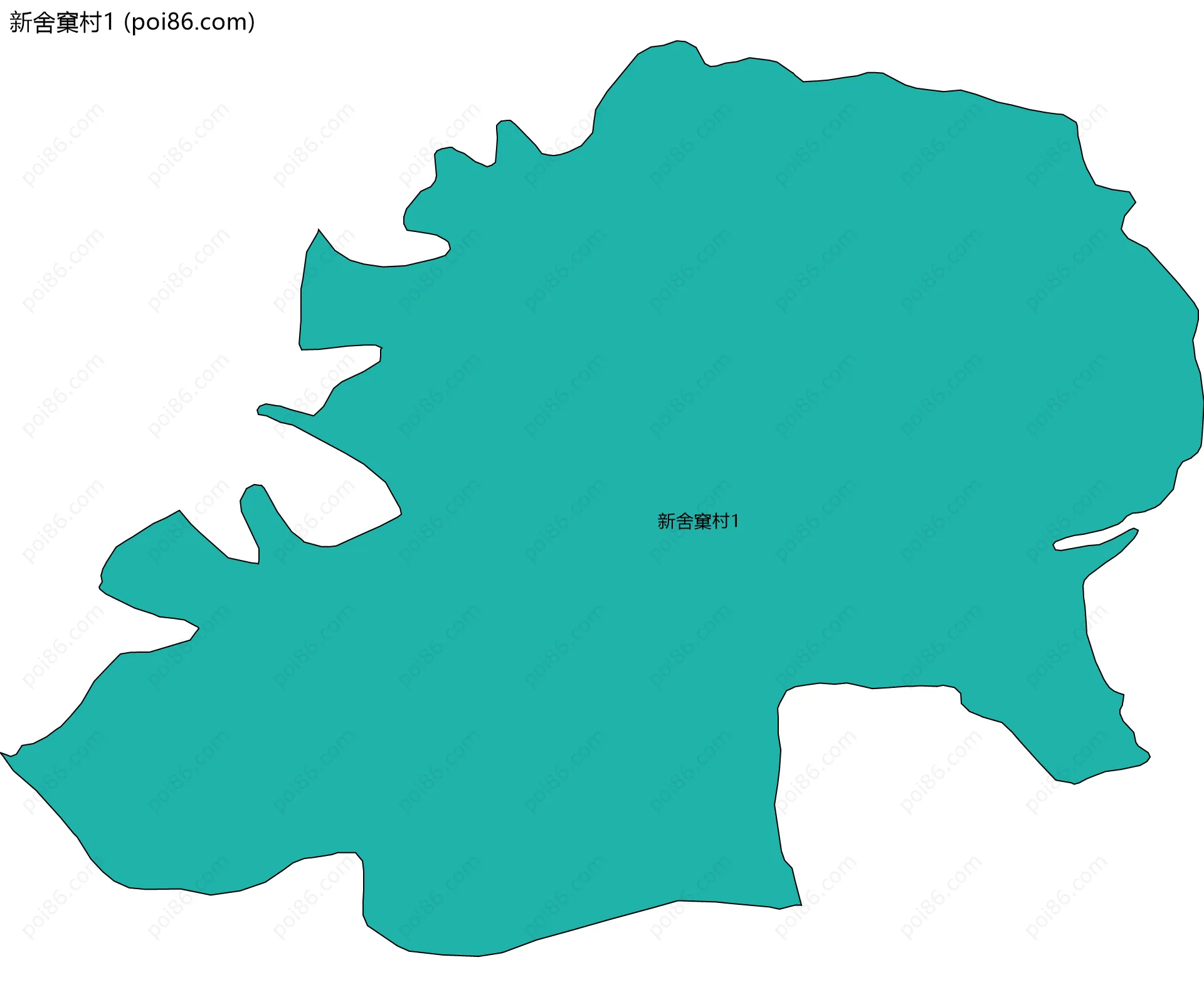 新舍窠村1边界地图