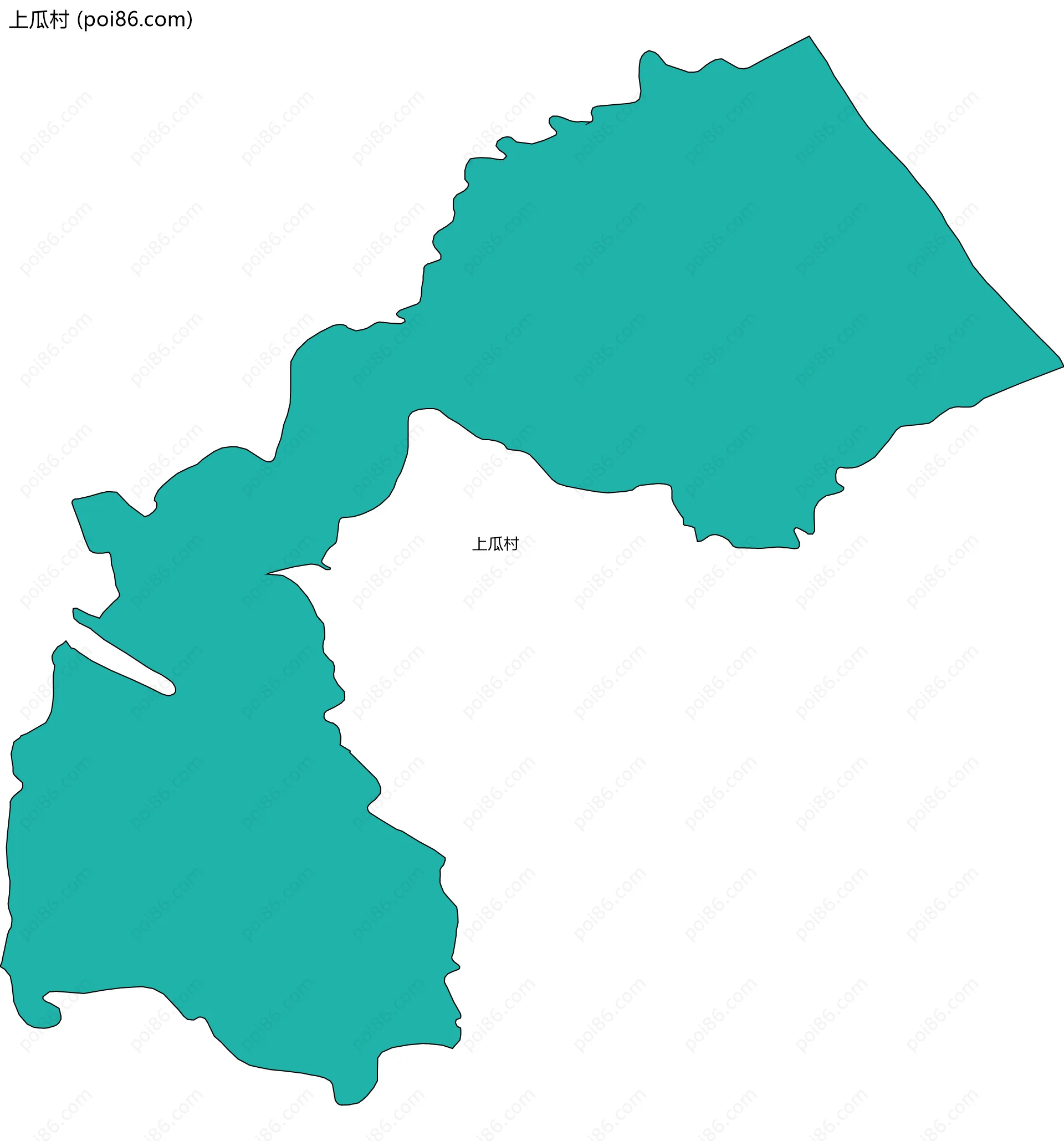 上瓜村边界地图