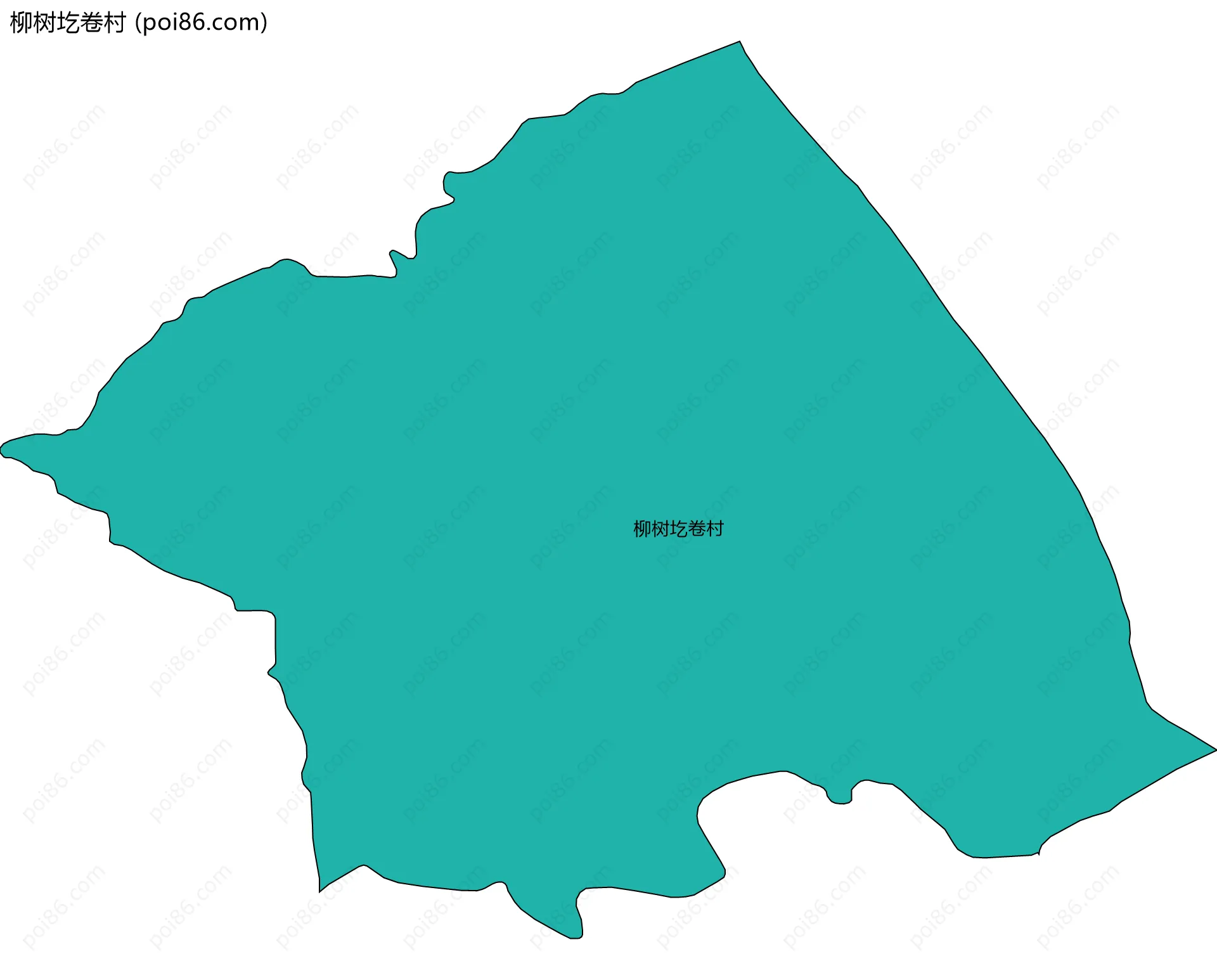 柳树圪卷村边界地图