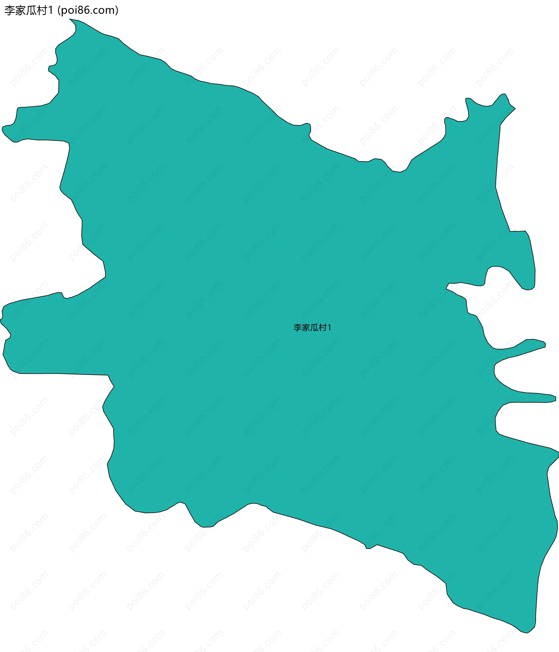 李家瓜村1边界地图