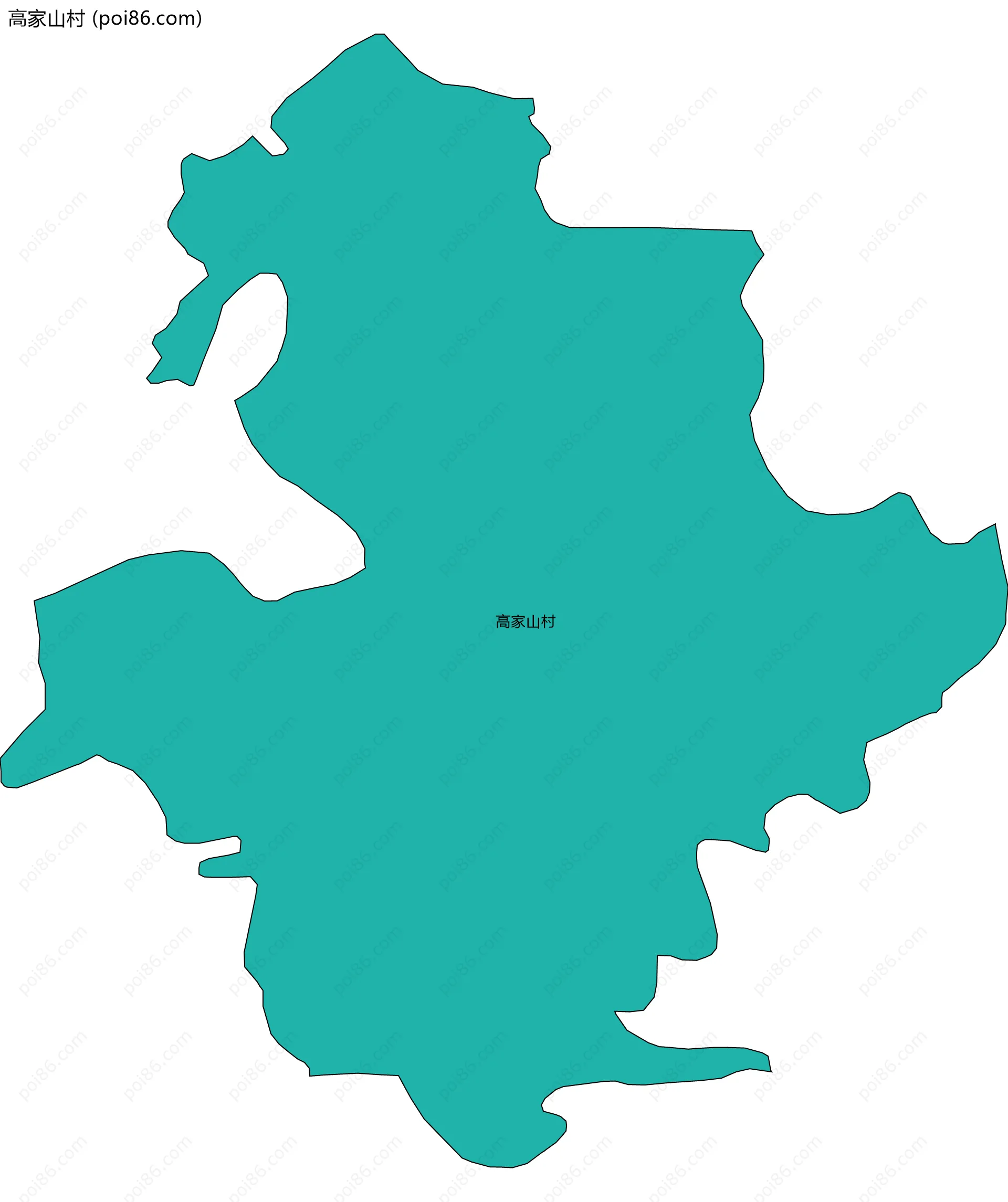 高家山村边界地图