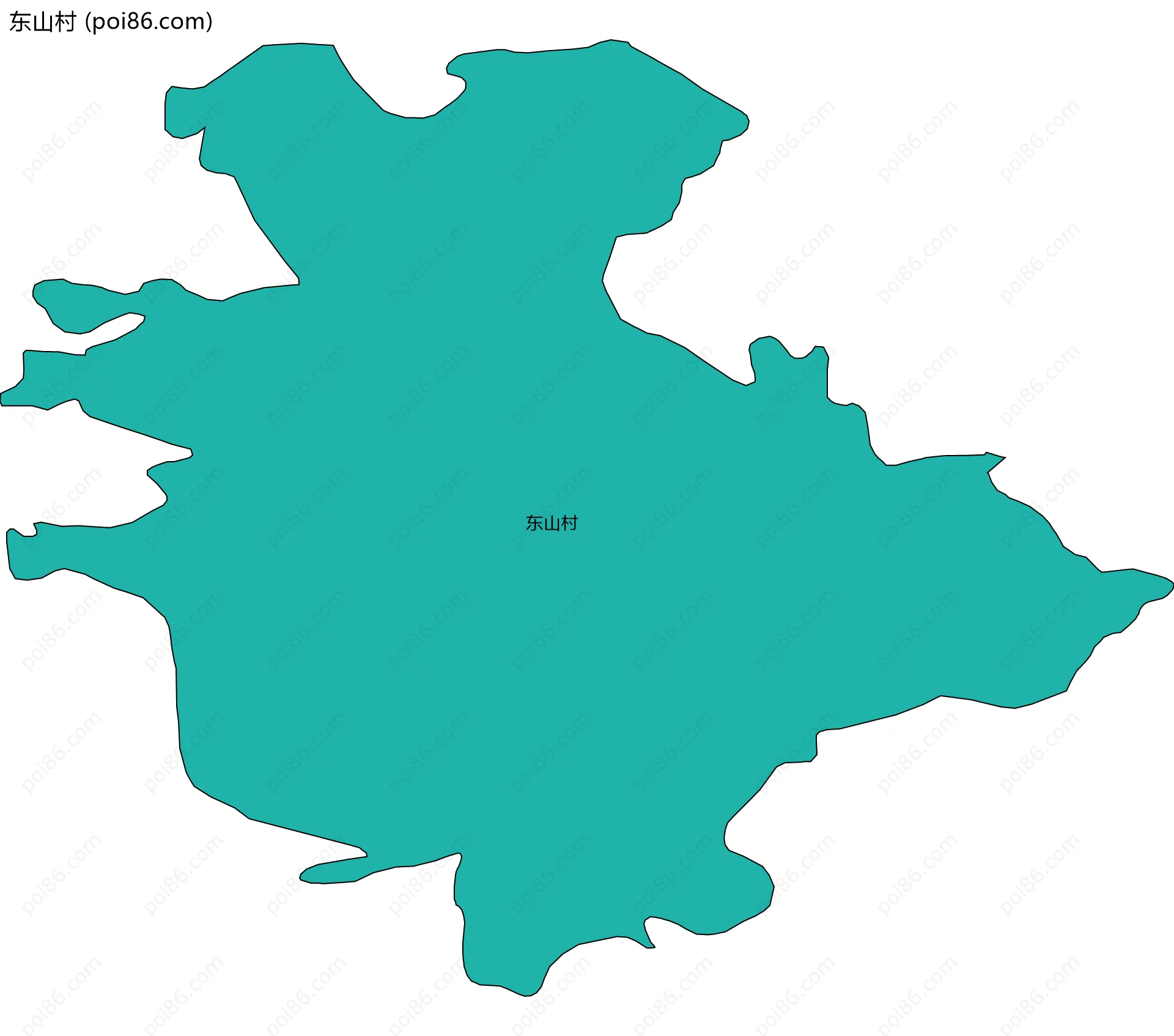 东山村边界地图