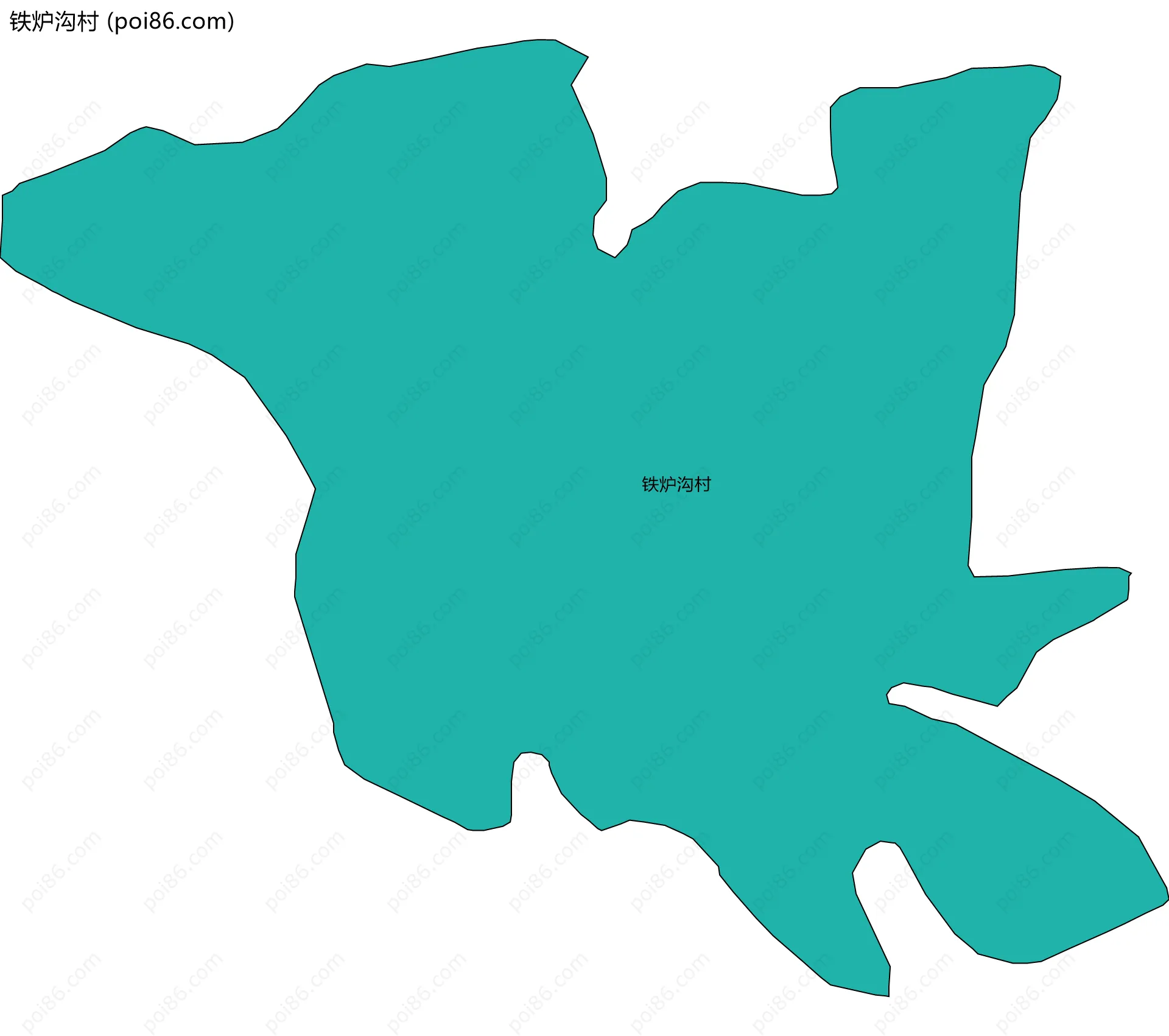 铁炉沟村边界地图