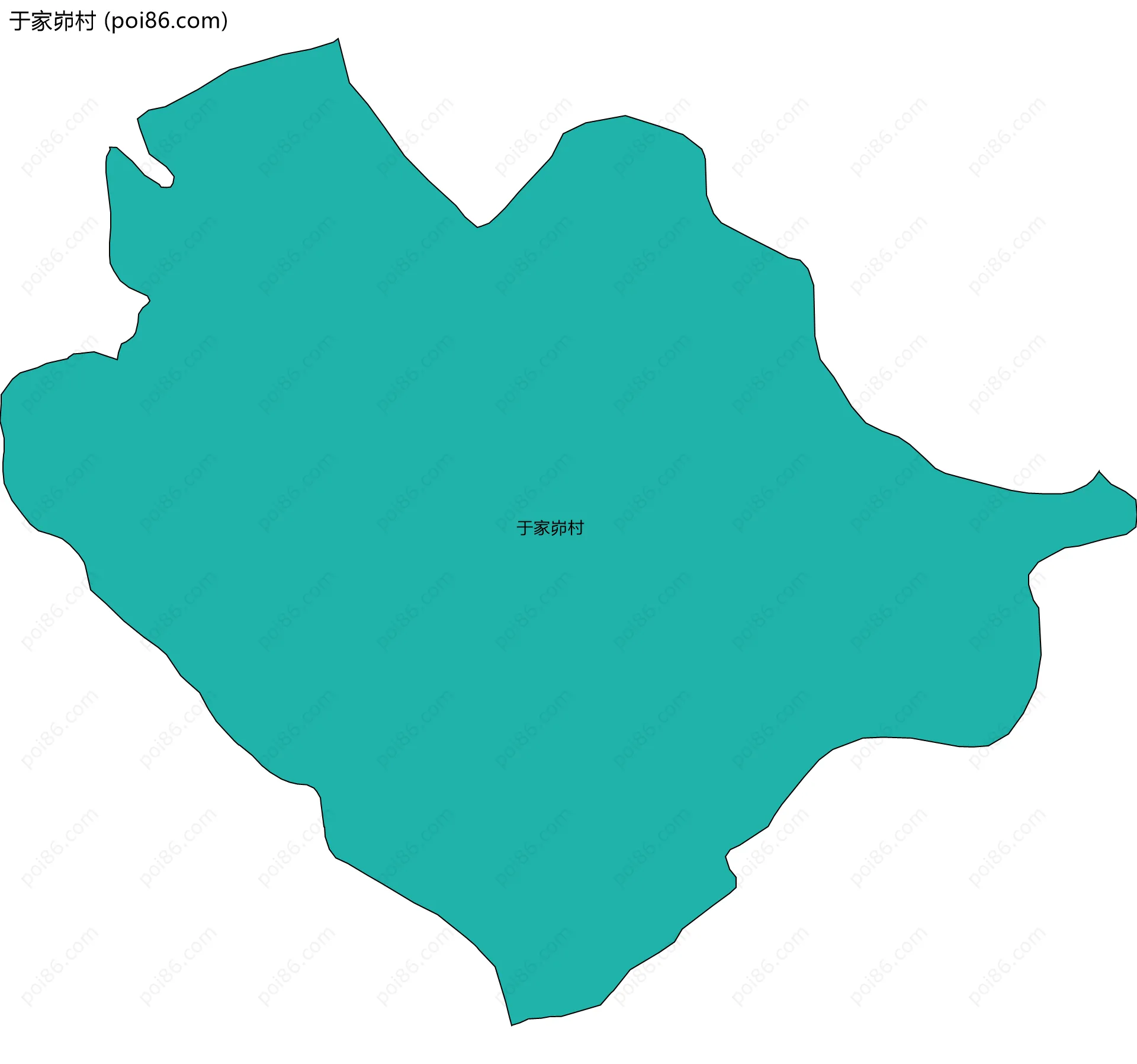 于家峁村边界地图