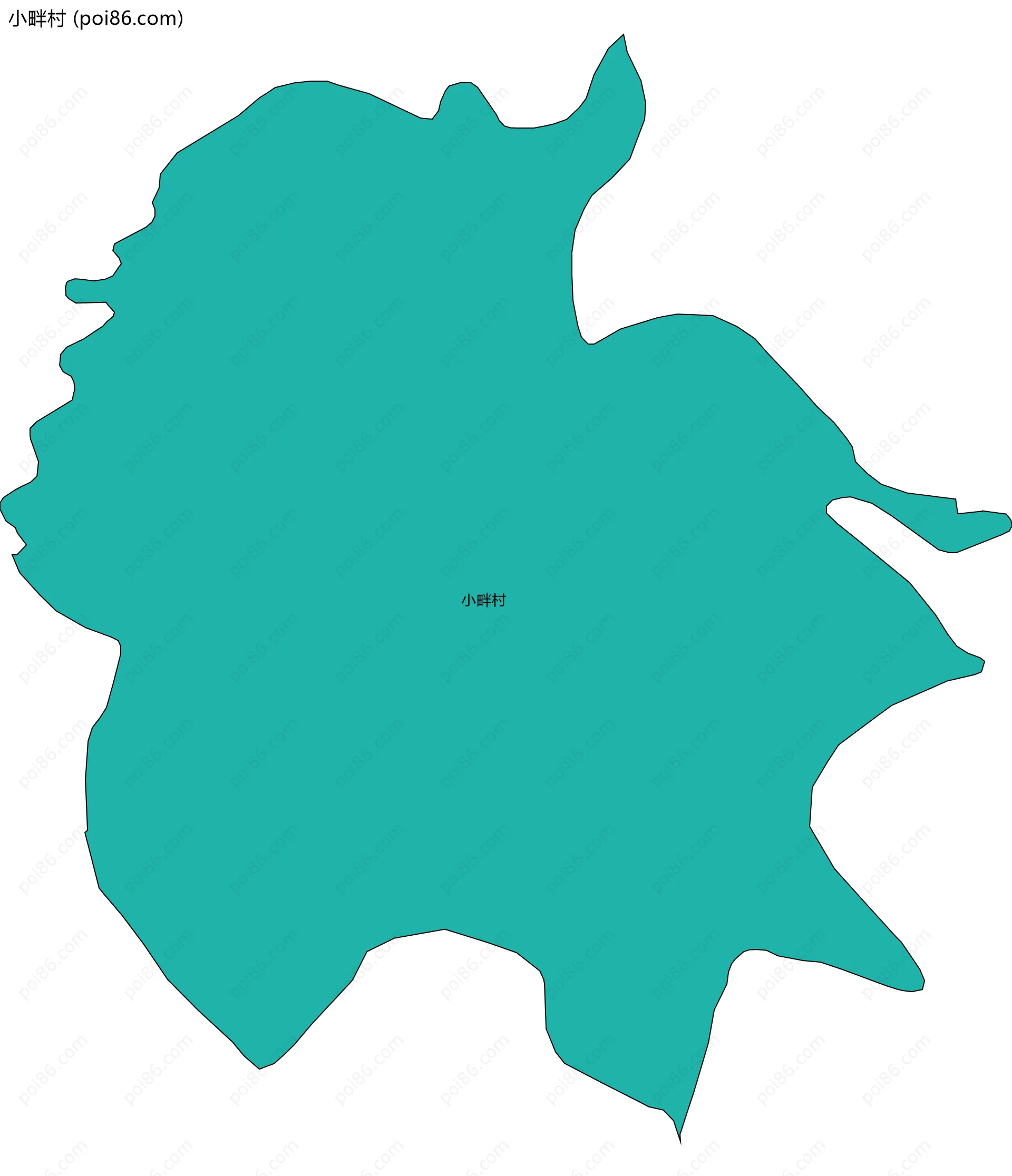 小畔村边界地图