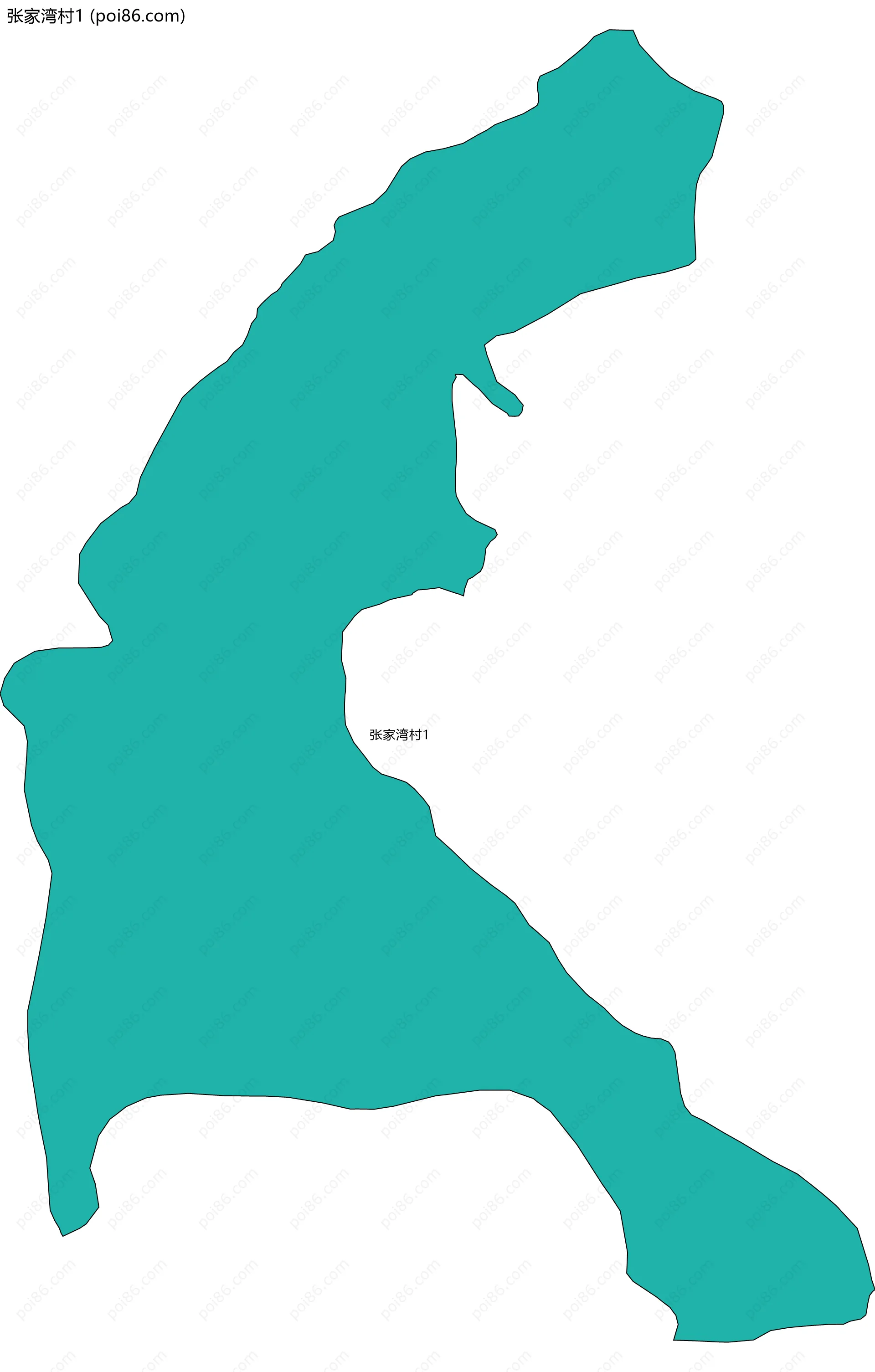 张家湾村1边界地图