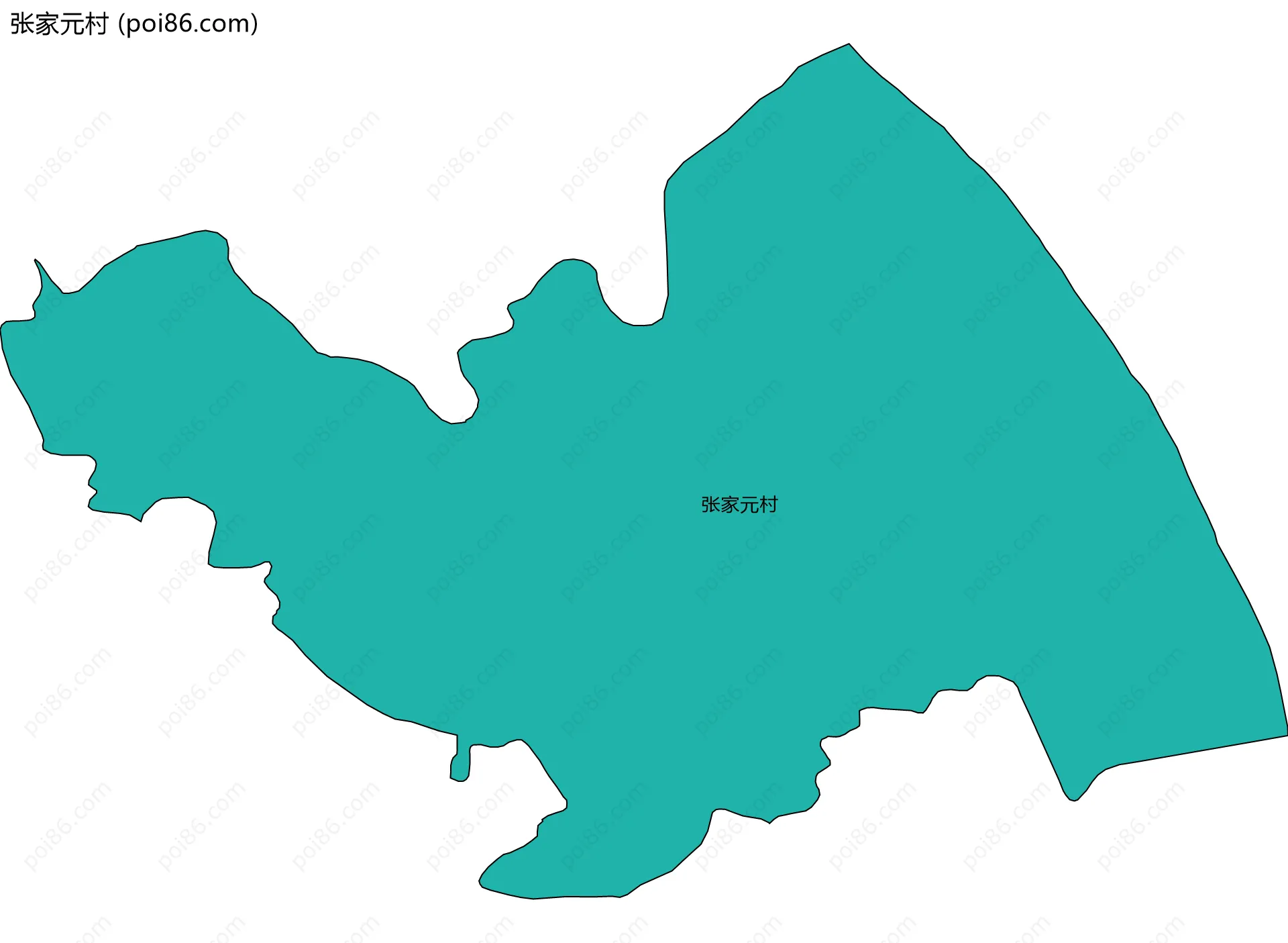 张家元村边界地图