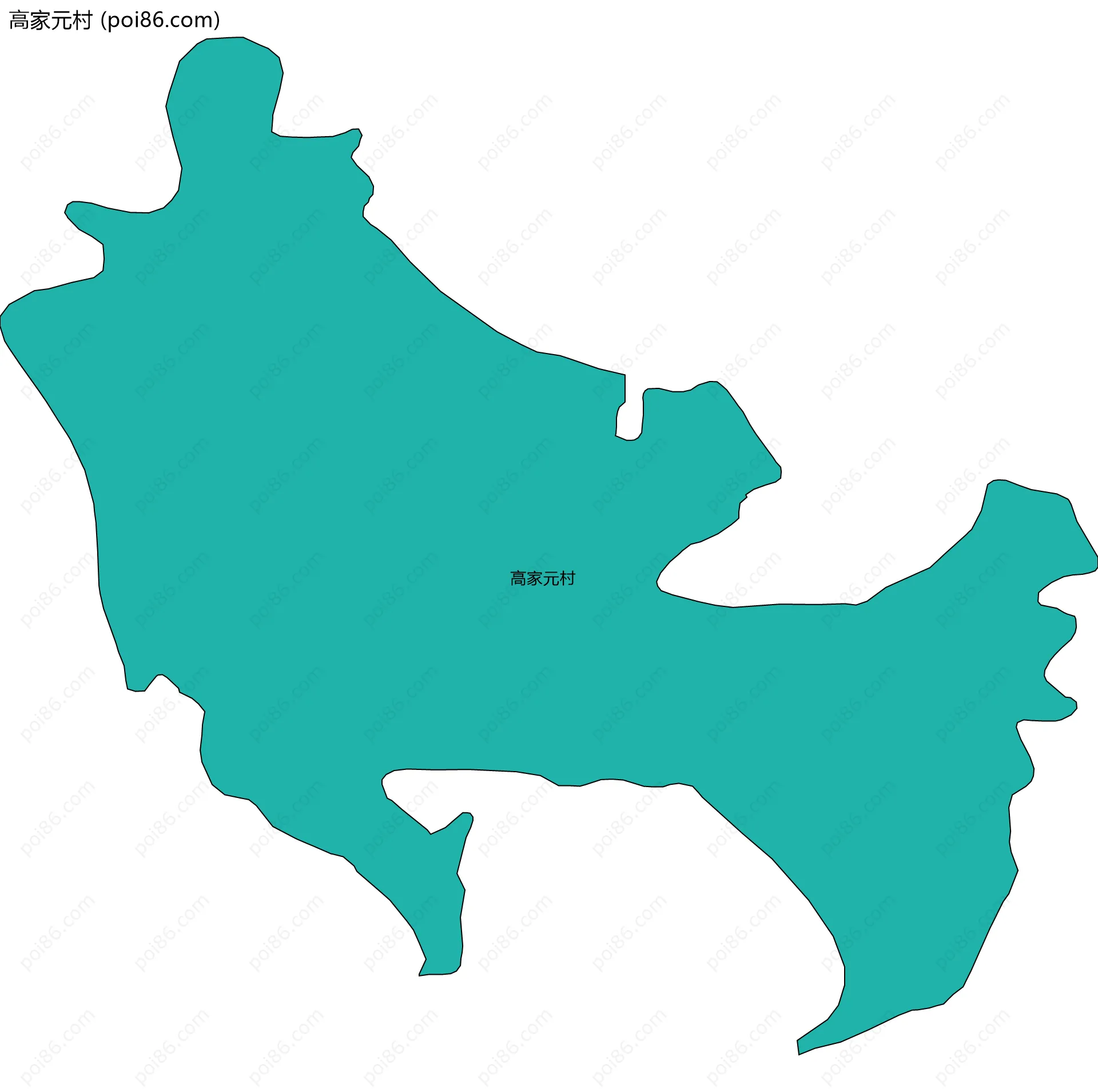 高家元村边界地图