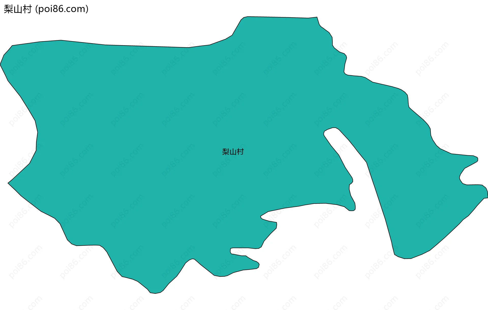 梨山村边界地图