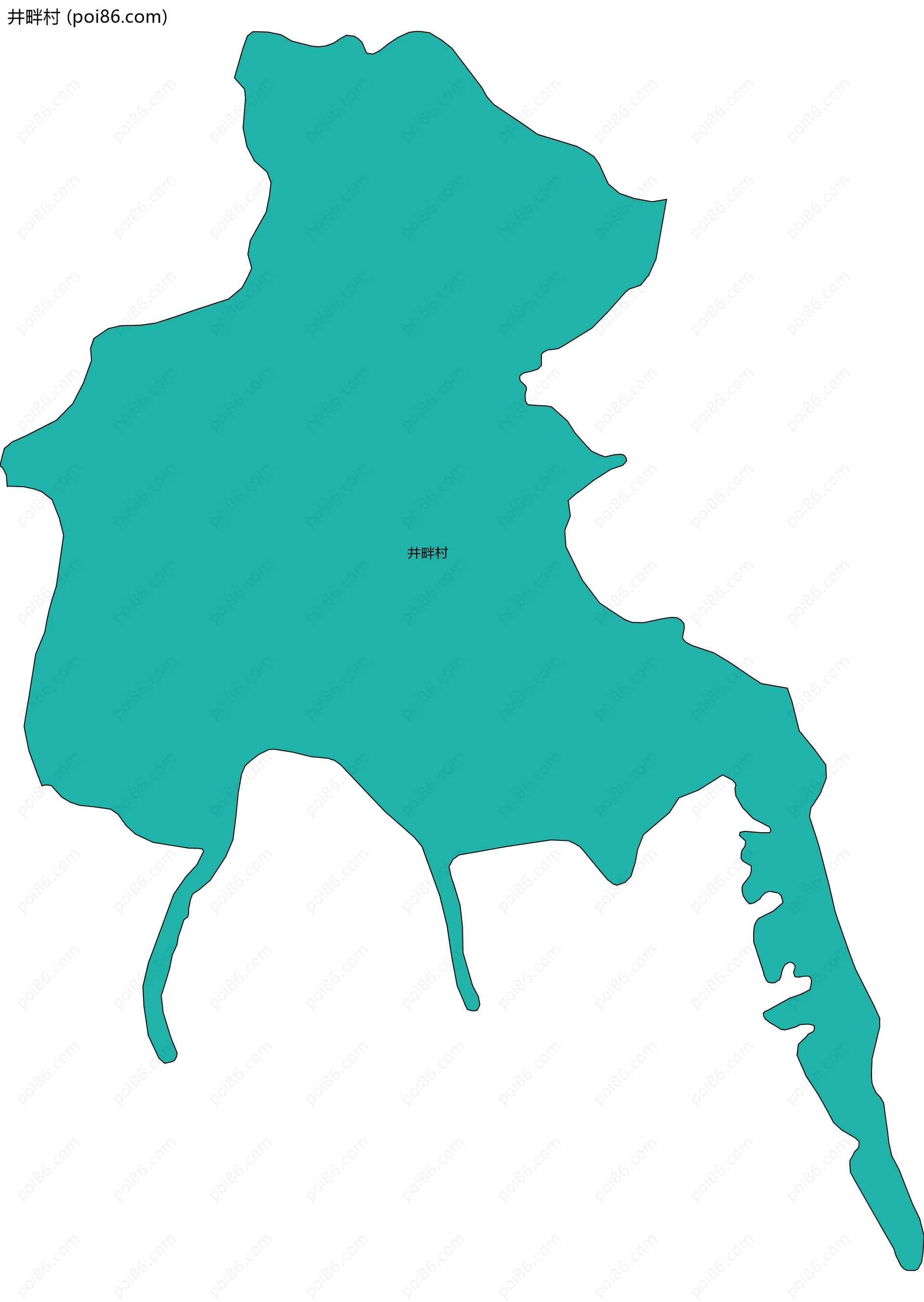 井畔村边界地图