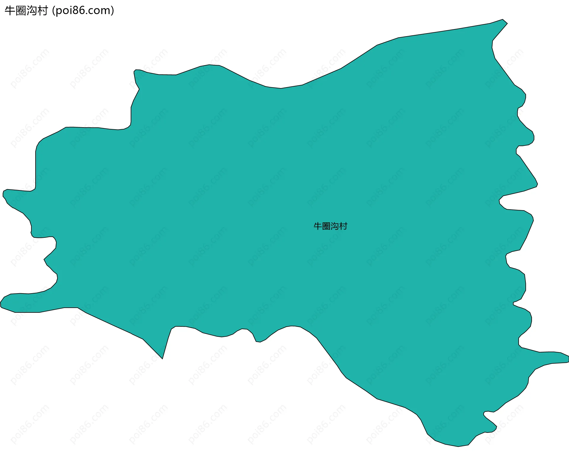 牛圈沟村边界地图