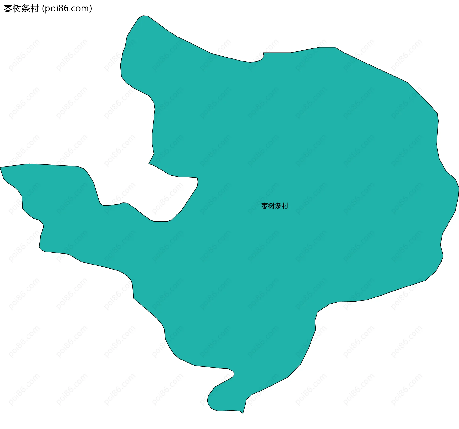 枣树条村边界地图