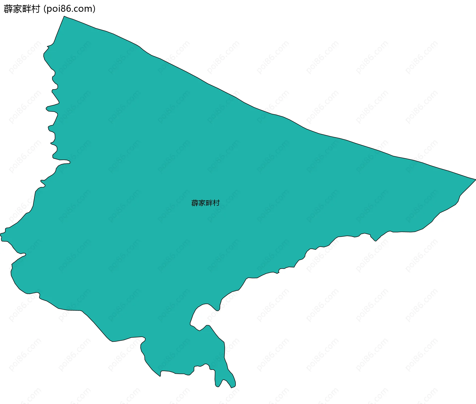 薜家畔村边界地图