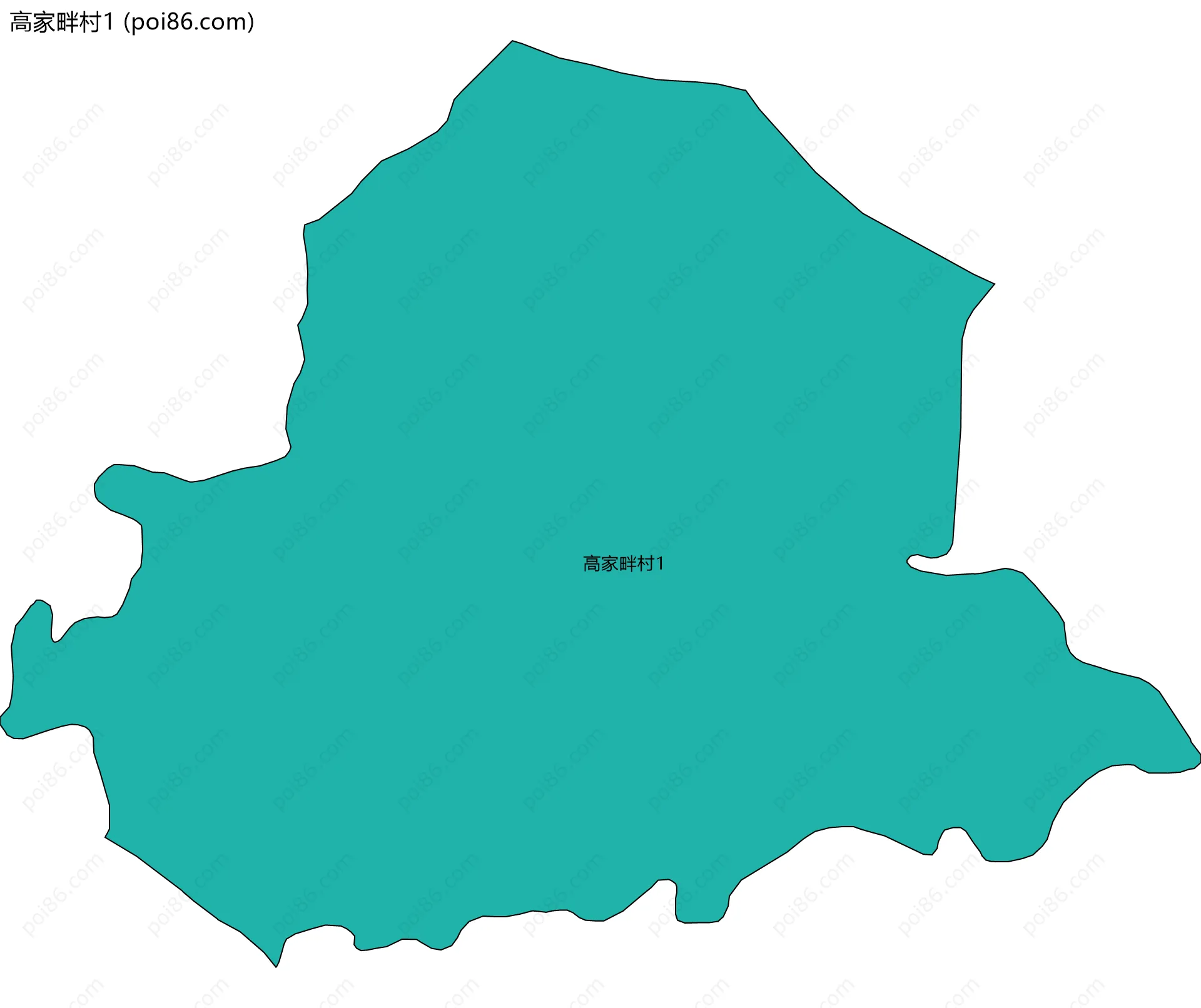 高家畔村1边界地图