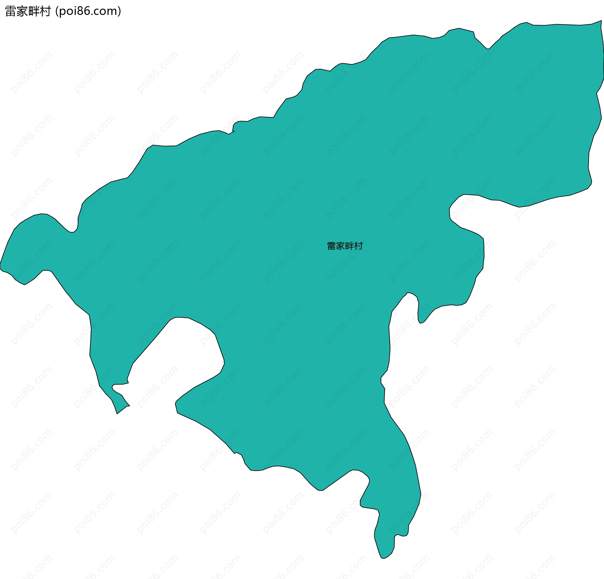 雷家畔村边界地图