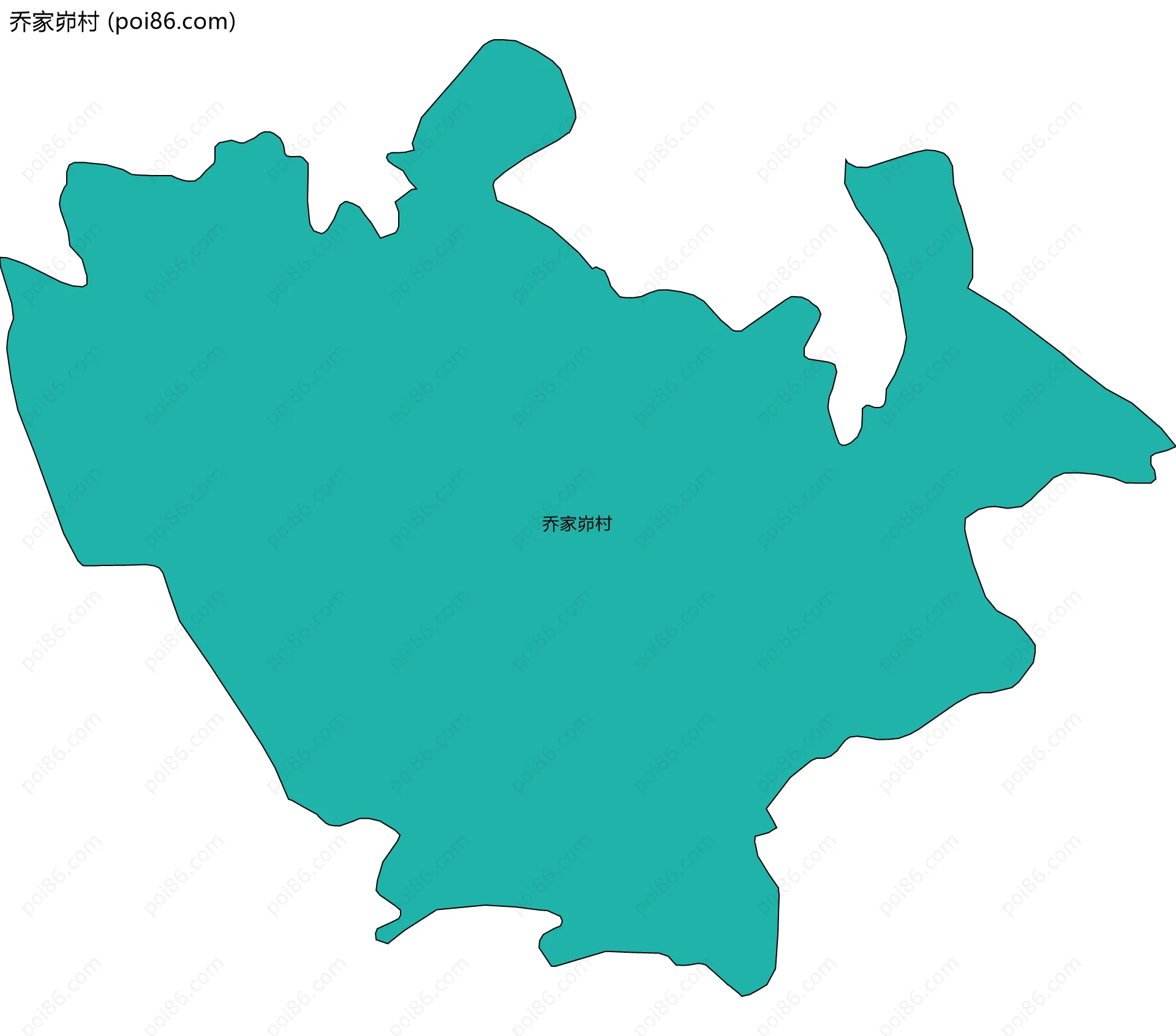 乔家峁村边界地图