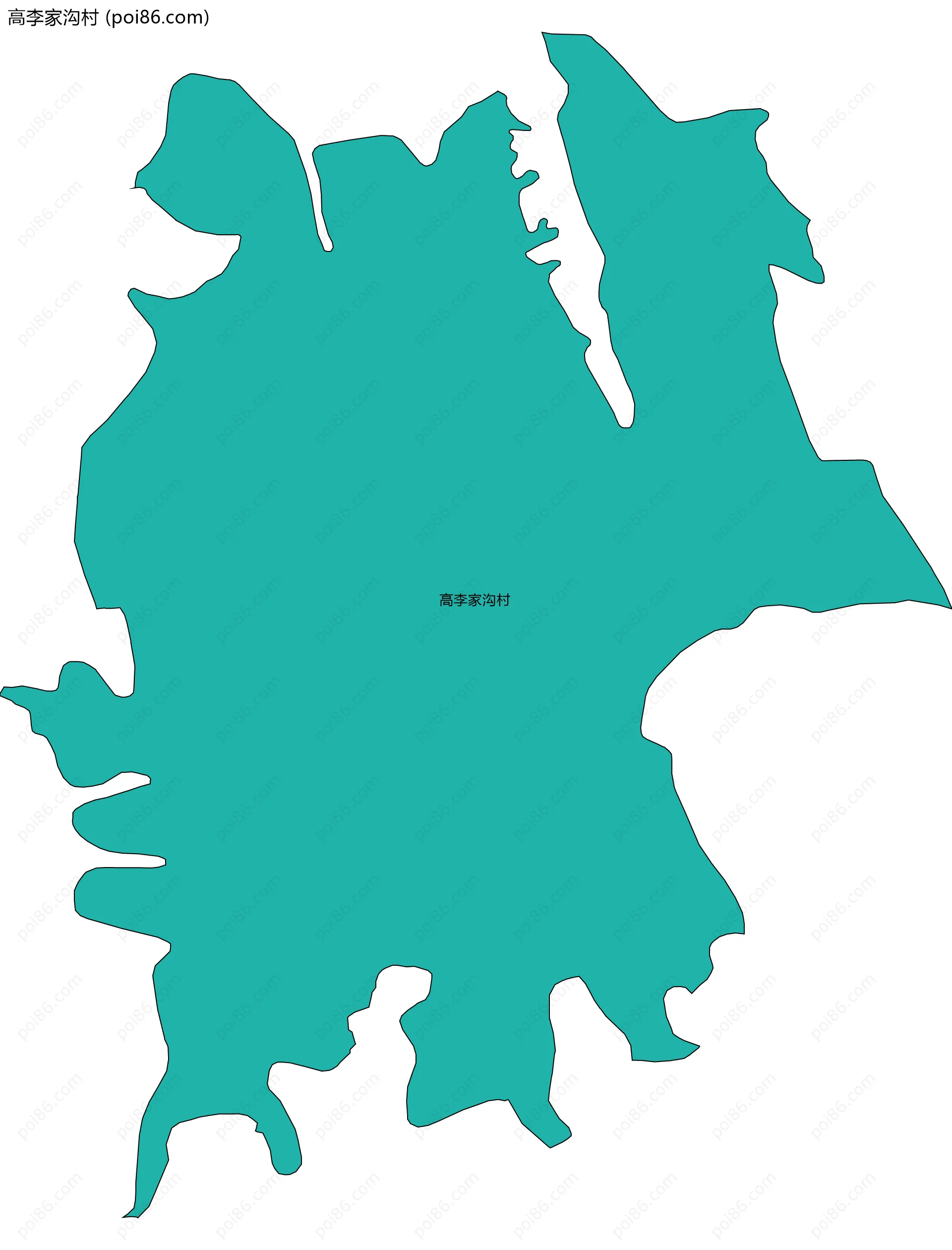 高李家沟村边界地图