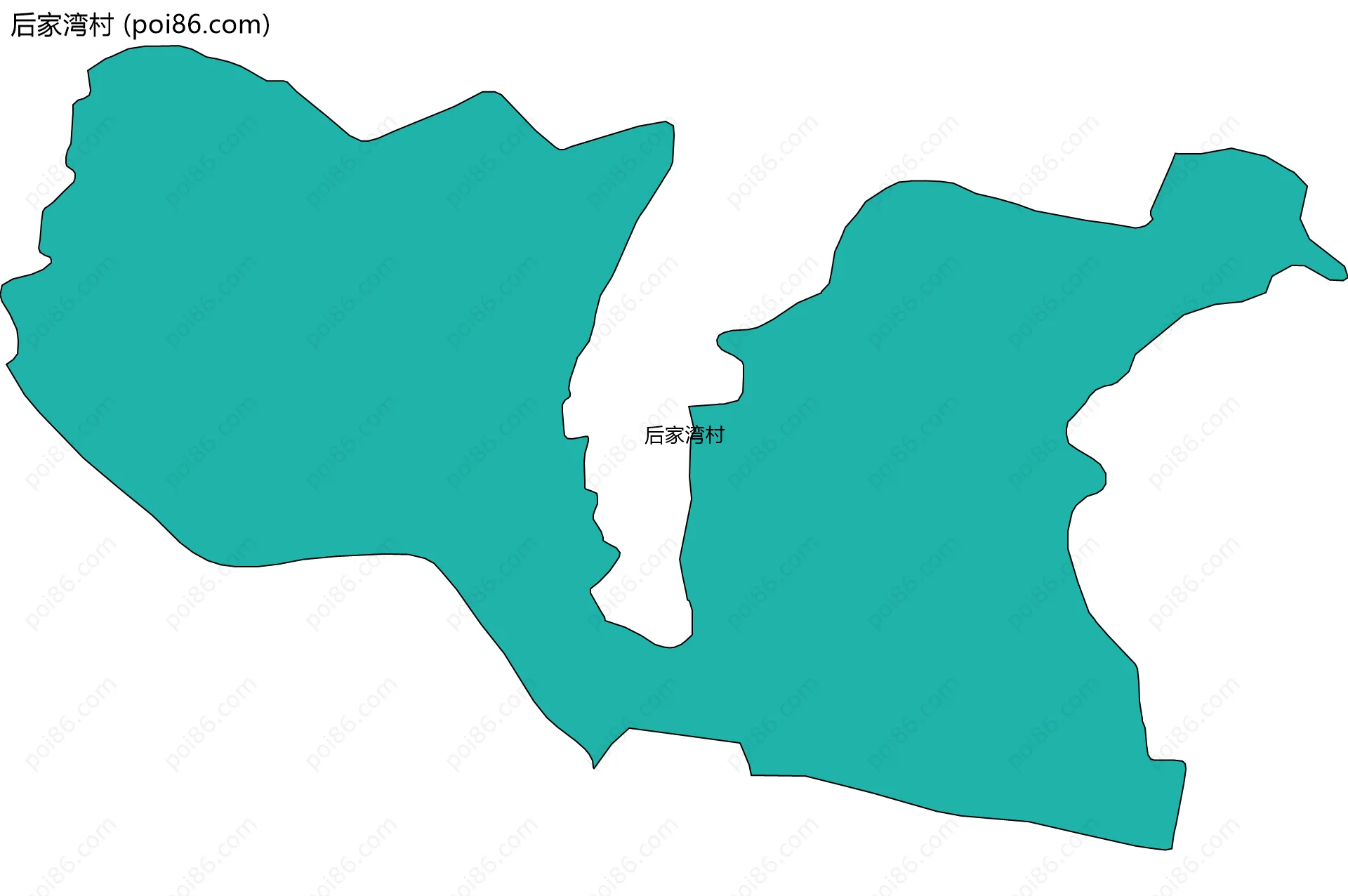 后家湾村边界地图