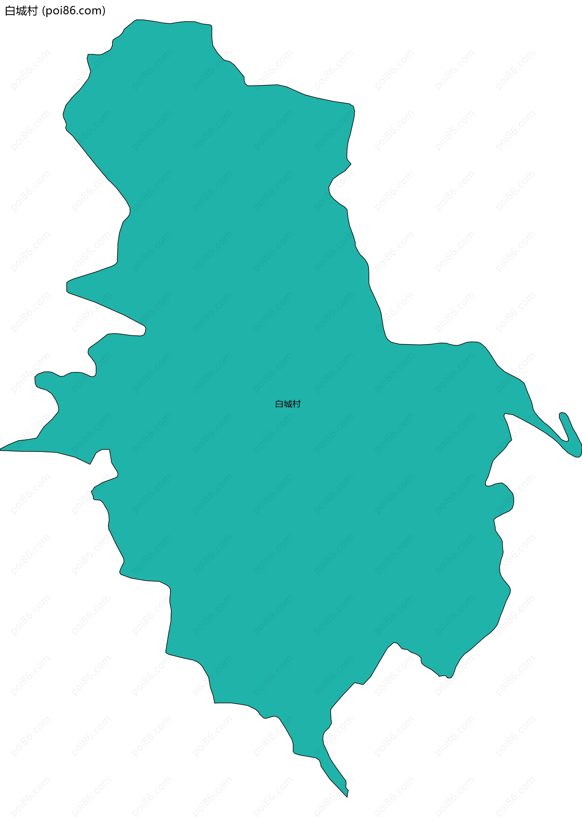 白城村边界地图