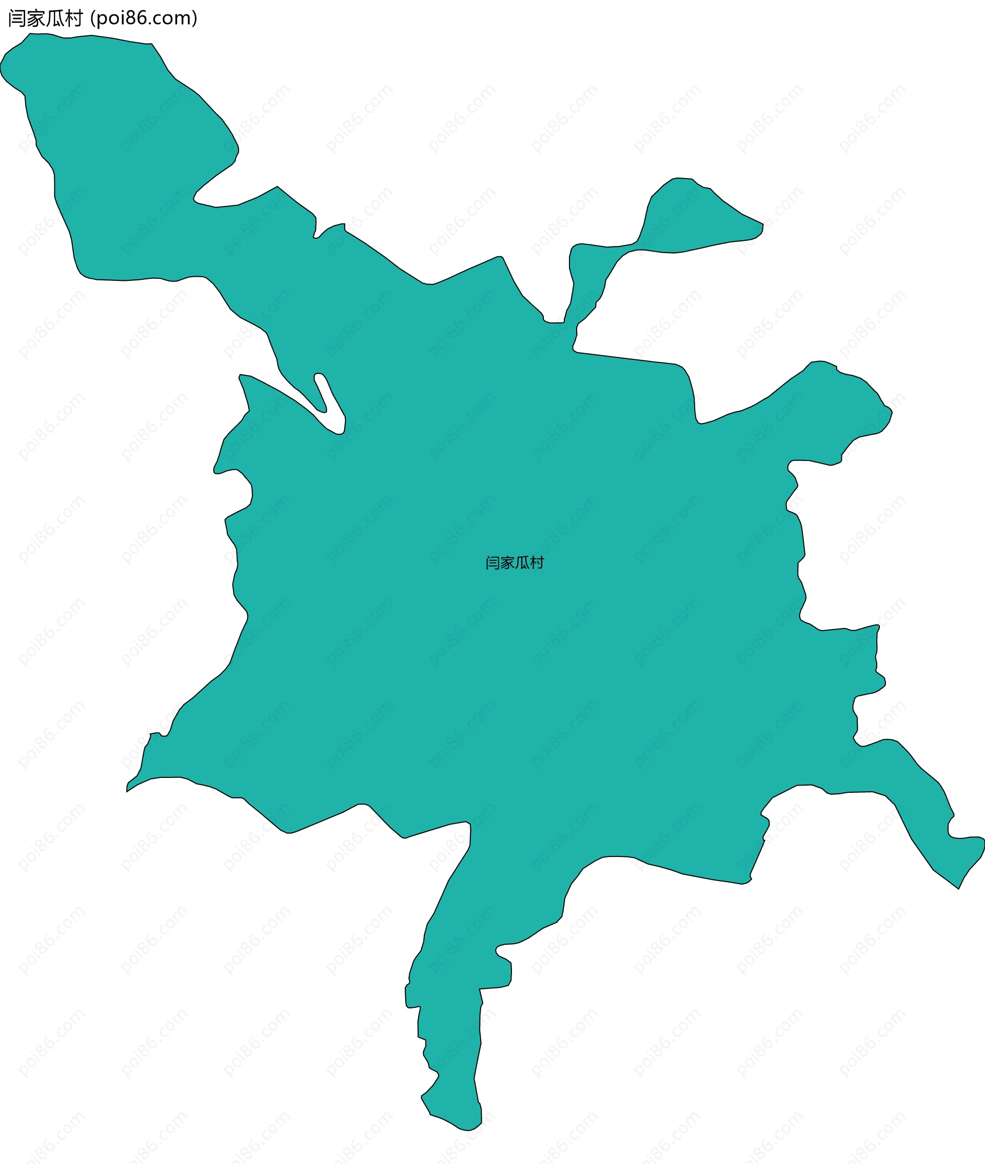 闫家瓜村边界地图