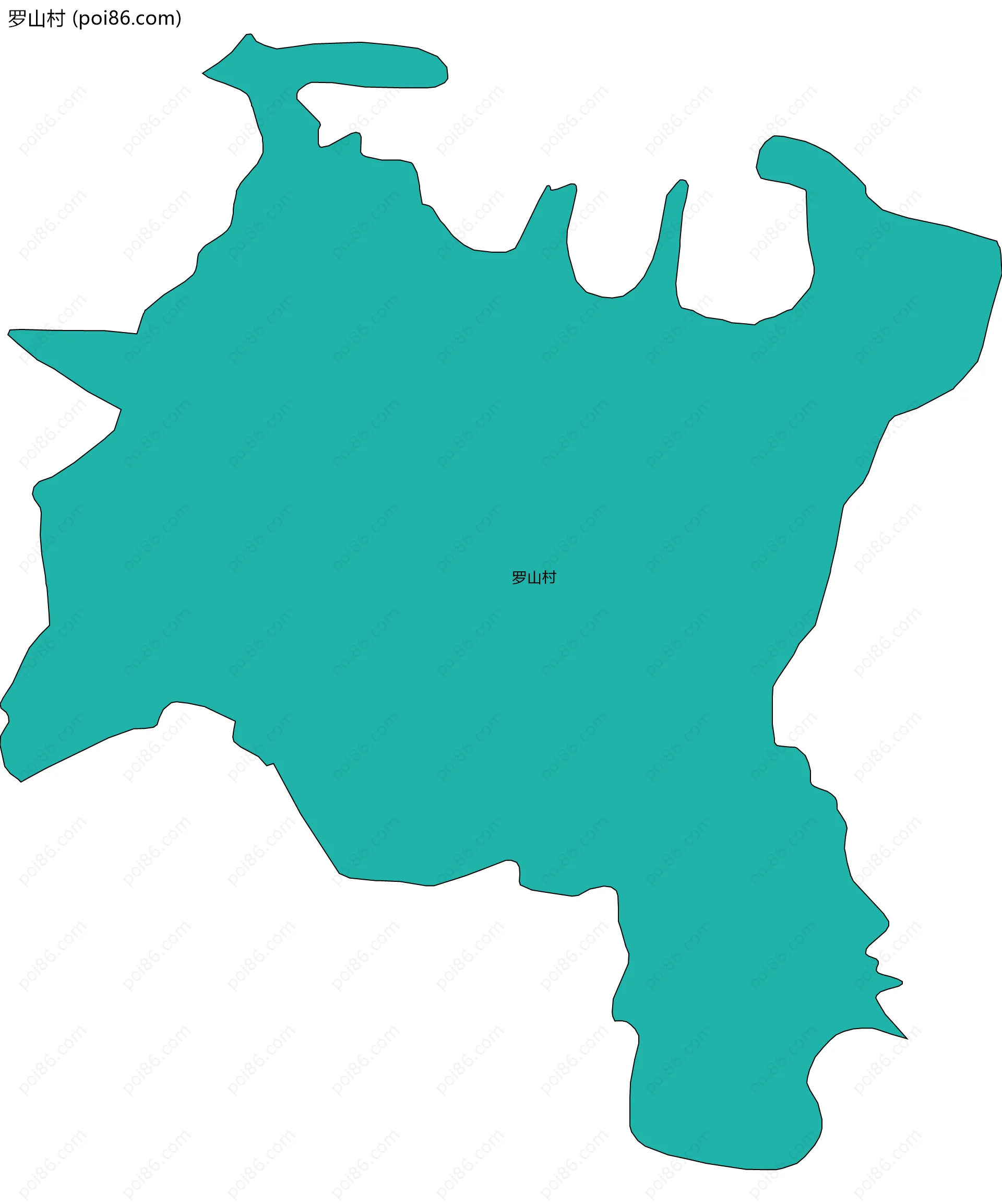 罗山村边界地图