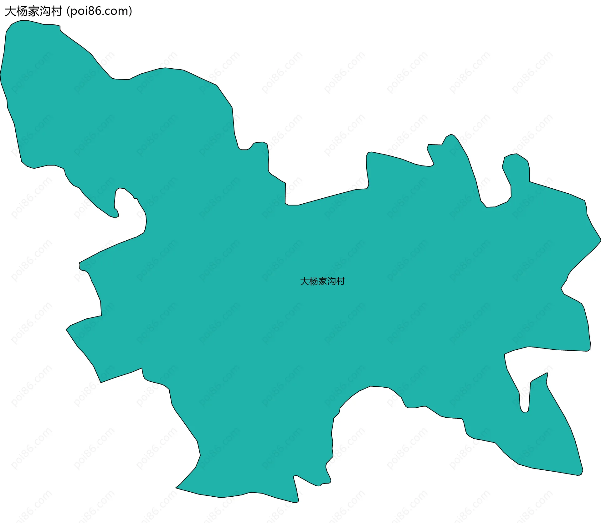 大杨家沟村边界地图