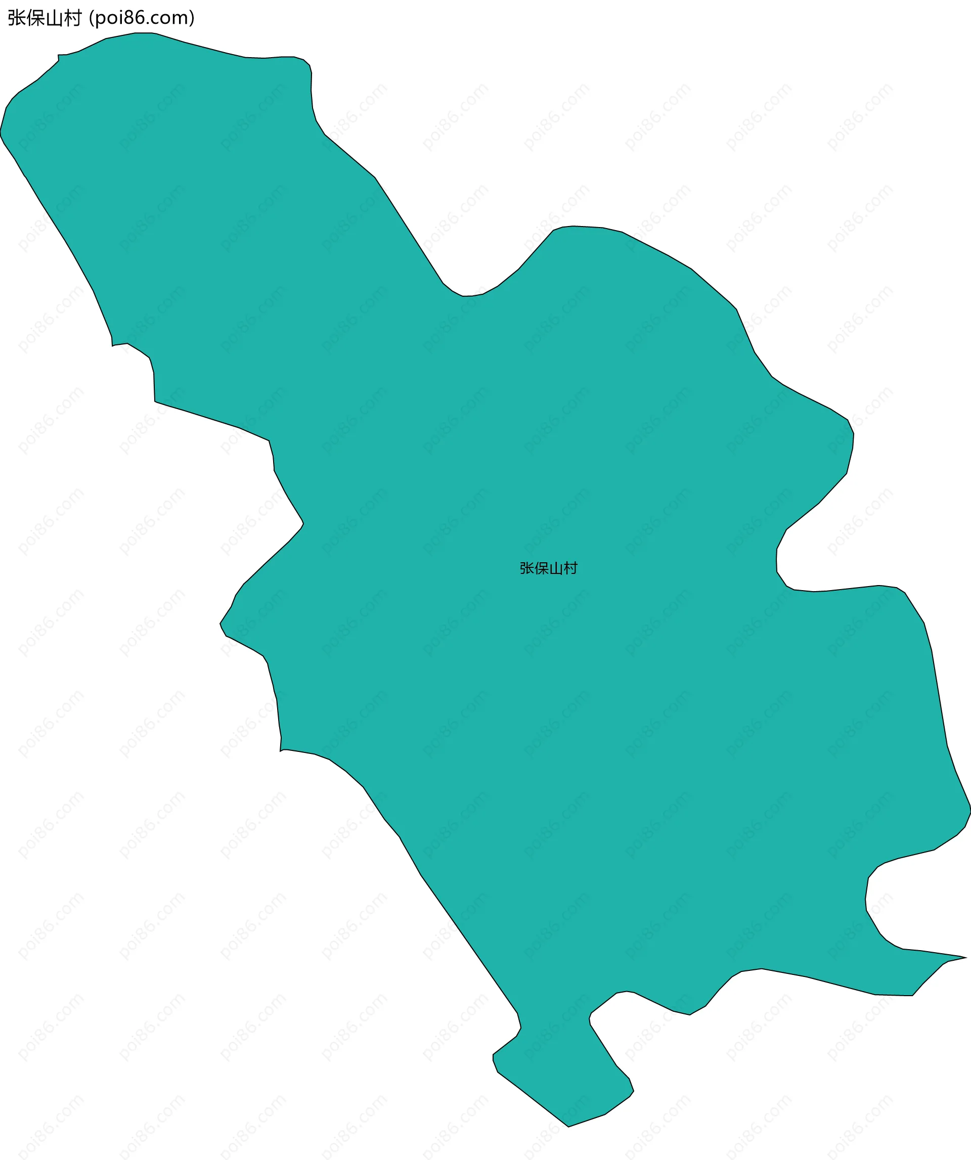 张保山村边界地图
