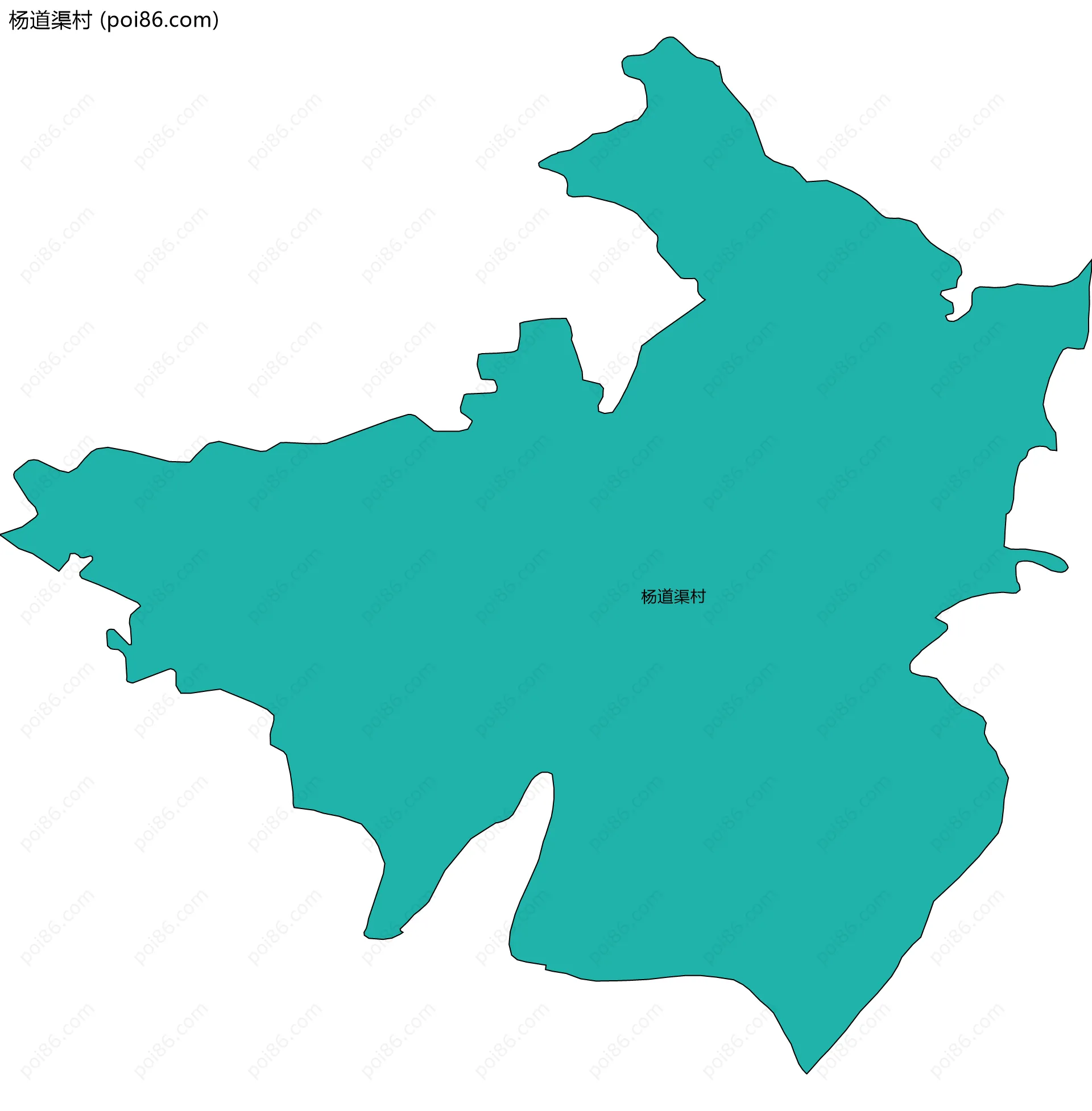 杨道渠村边界地图