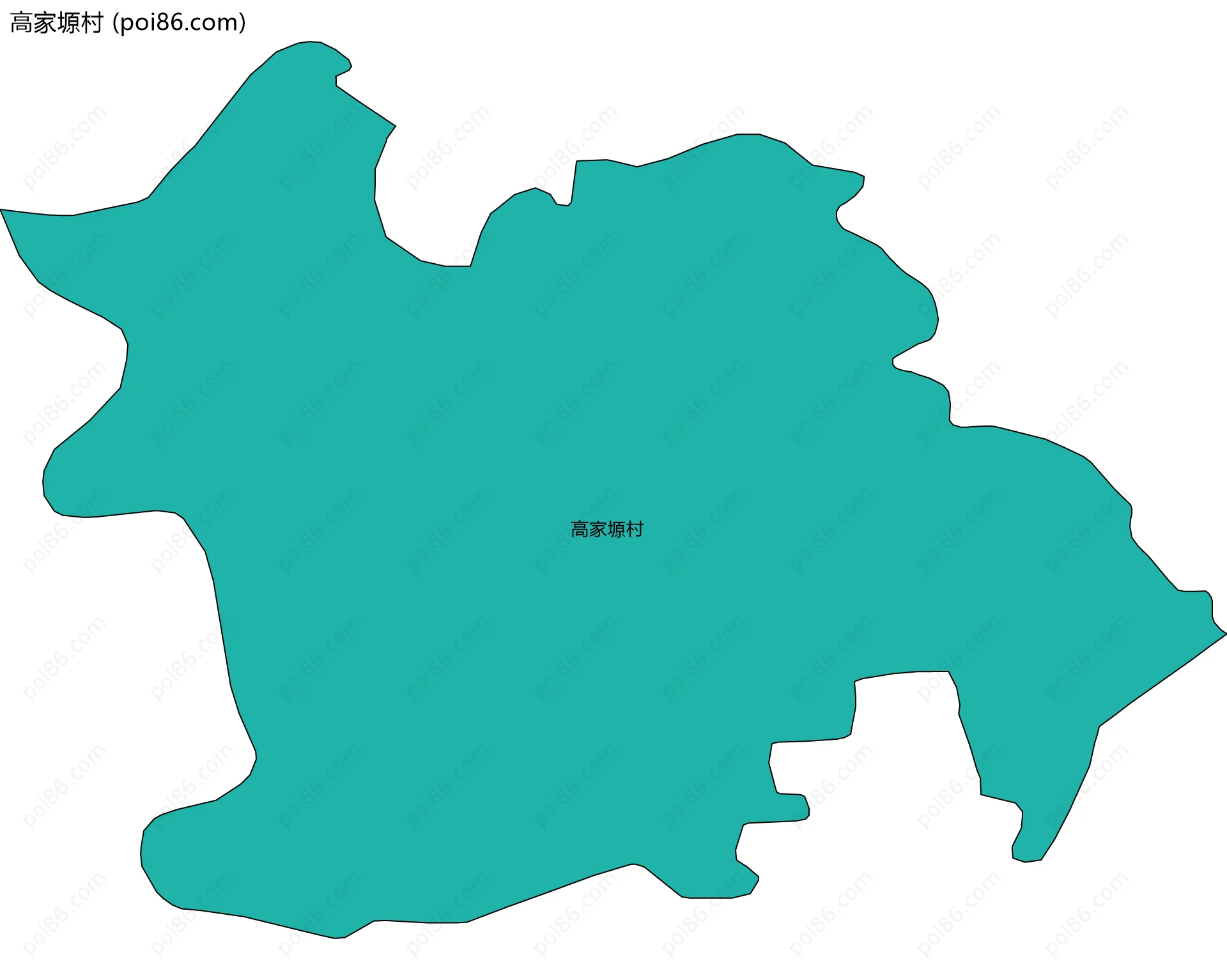 高家塬村边界地图