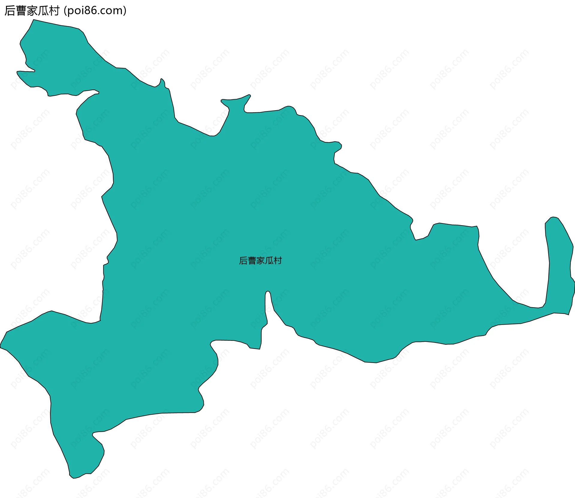 后曹家瓜村边界地图