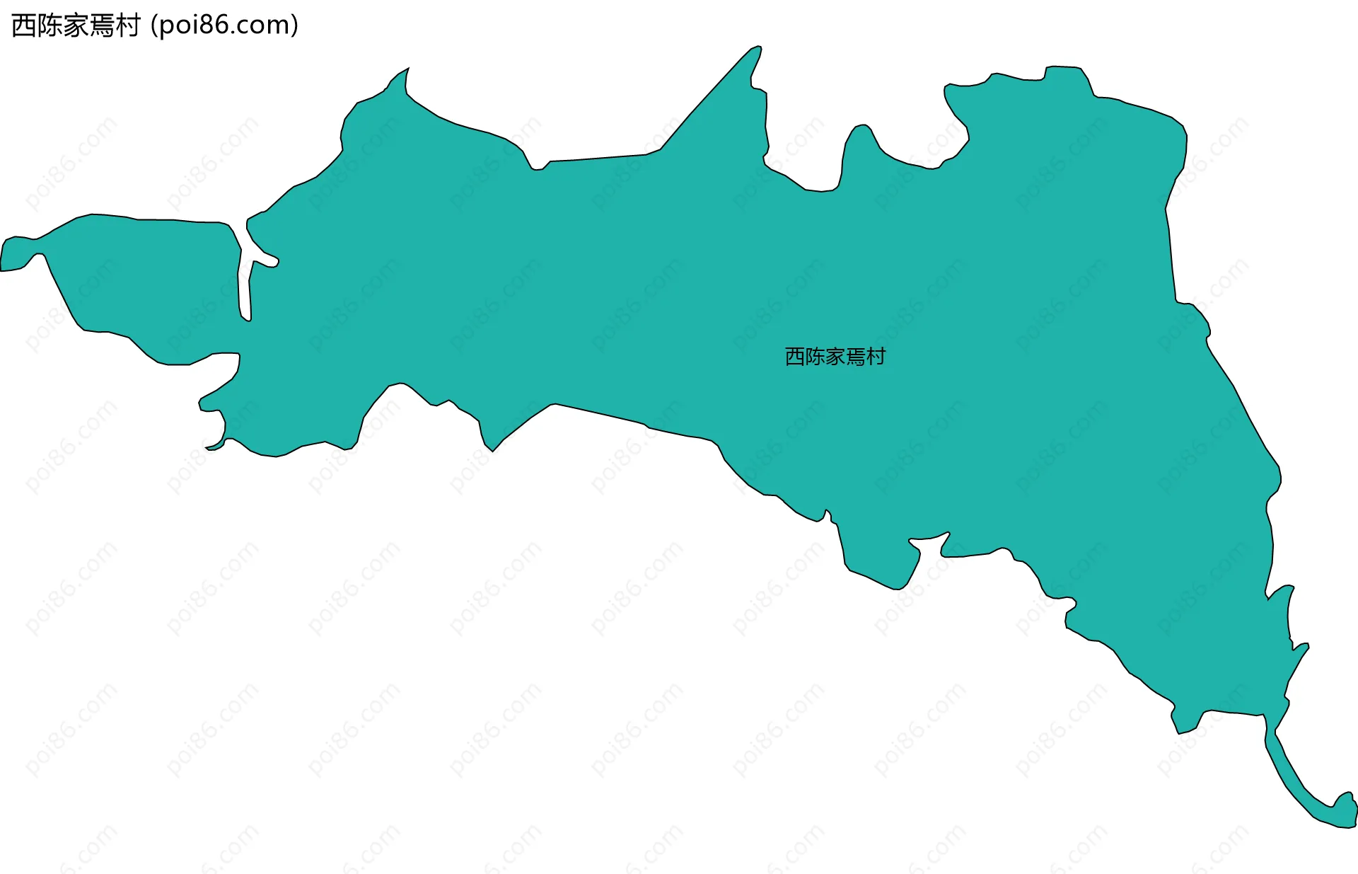 西陈家焉村边界地图