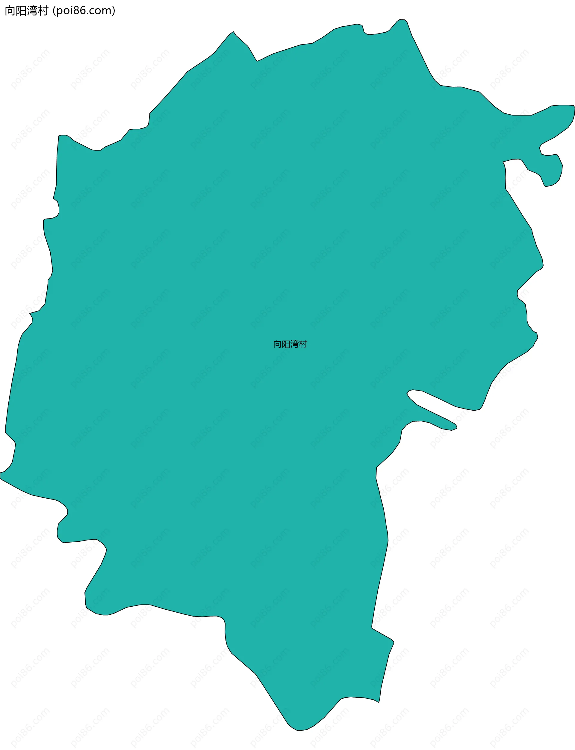 向阳湾村边界地图