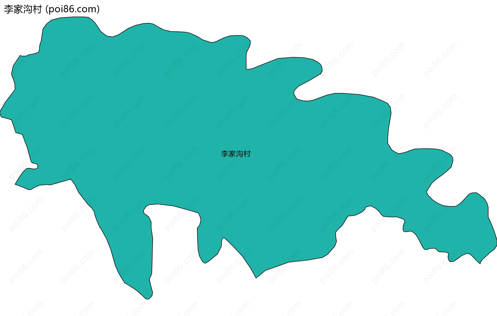 李家沟村边界地图